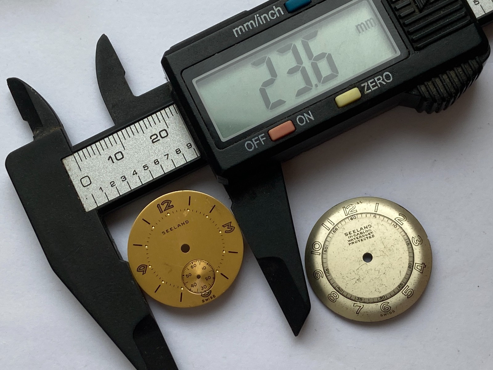 WRIST WATCH DIAL PARTS LOT OF 2 SEELAND
