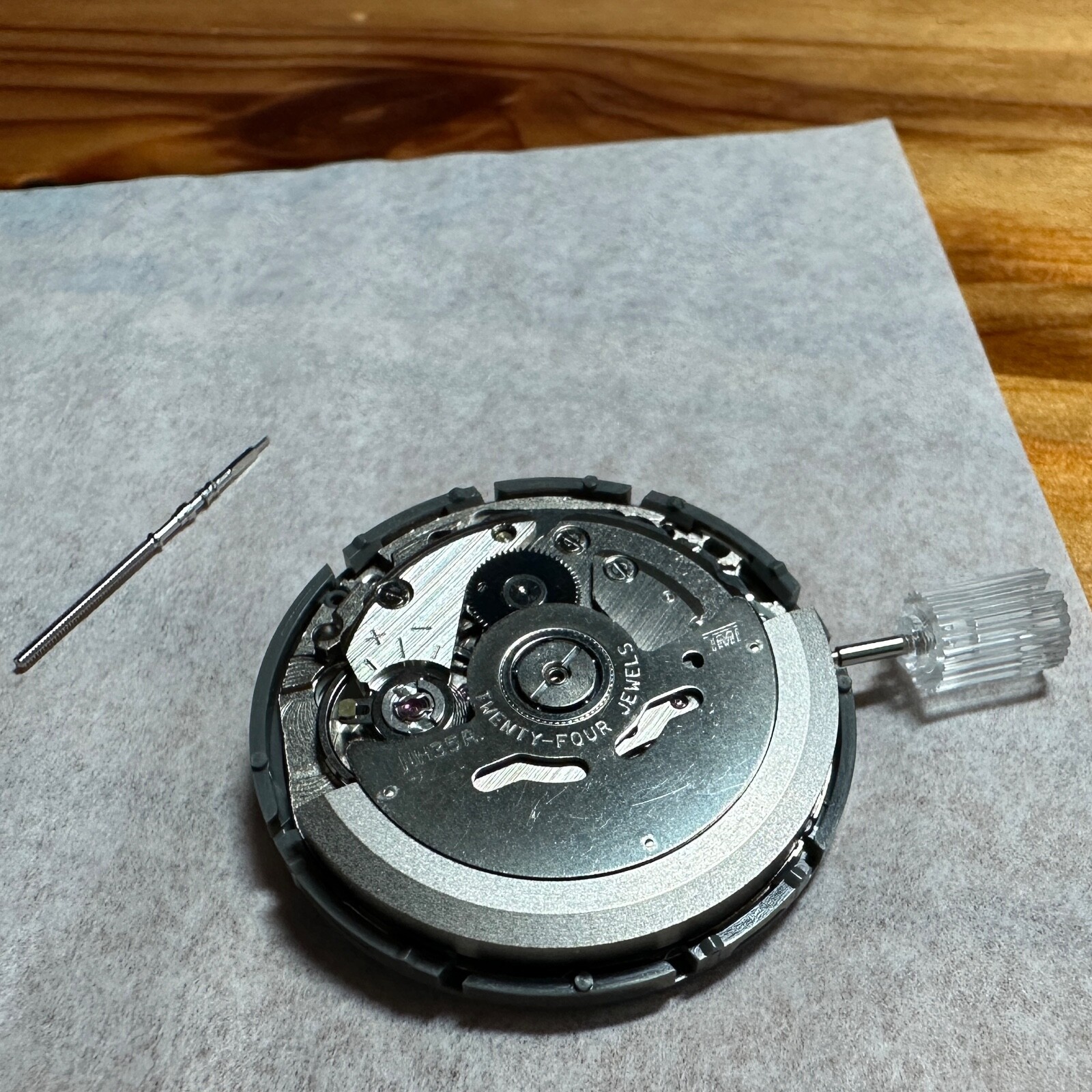 TMI NH35A Automatic Movement White Date Wheel Hacking Hand-Winding ~ US Seller