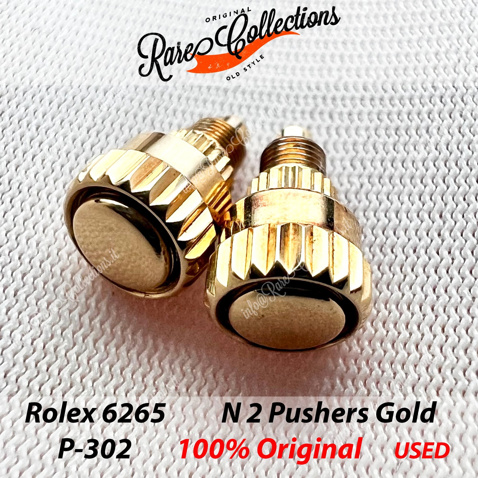 Rolex 6265 DAYTONA 24-P302-8 Original Pushers Buttons GOLD