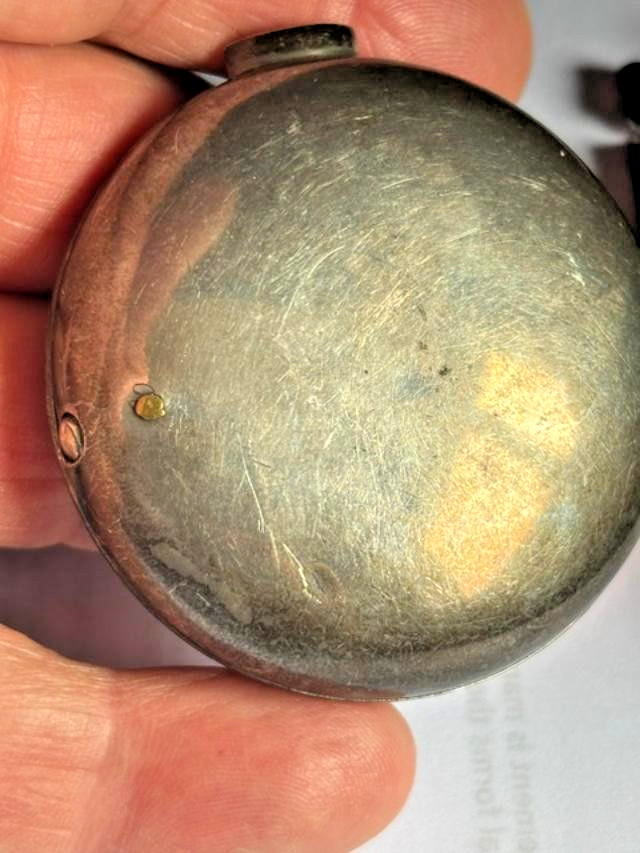 Antique English Silver Fuzee Outer Watch Case for sale