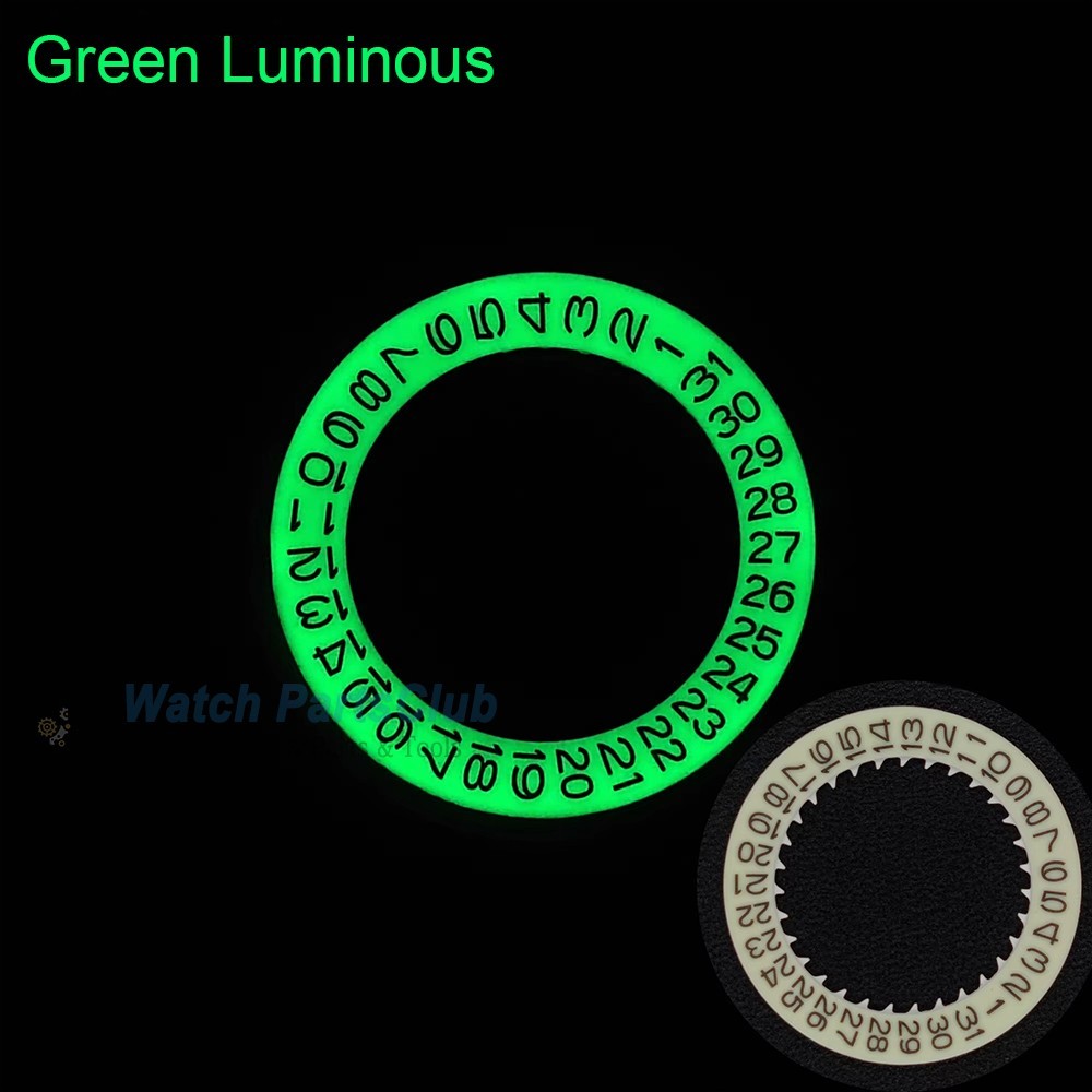 NH35 NH34 Movement Luminous White Date-Wheel 3H Date ModGreen Blue Luminous Disc