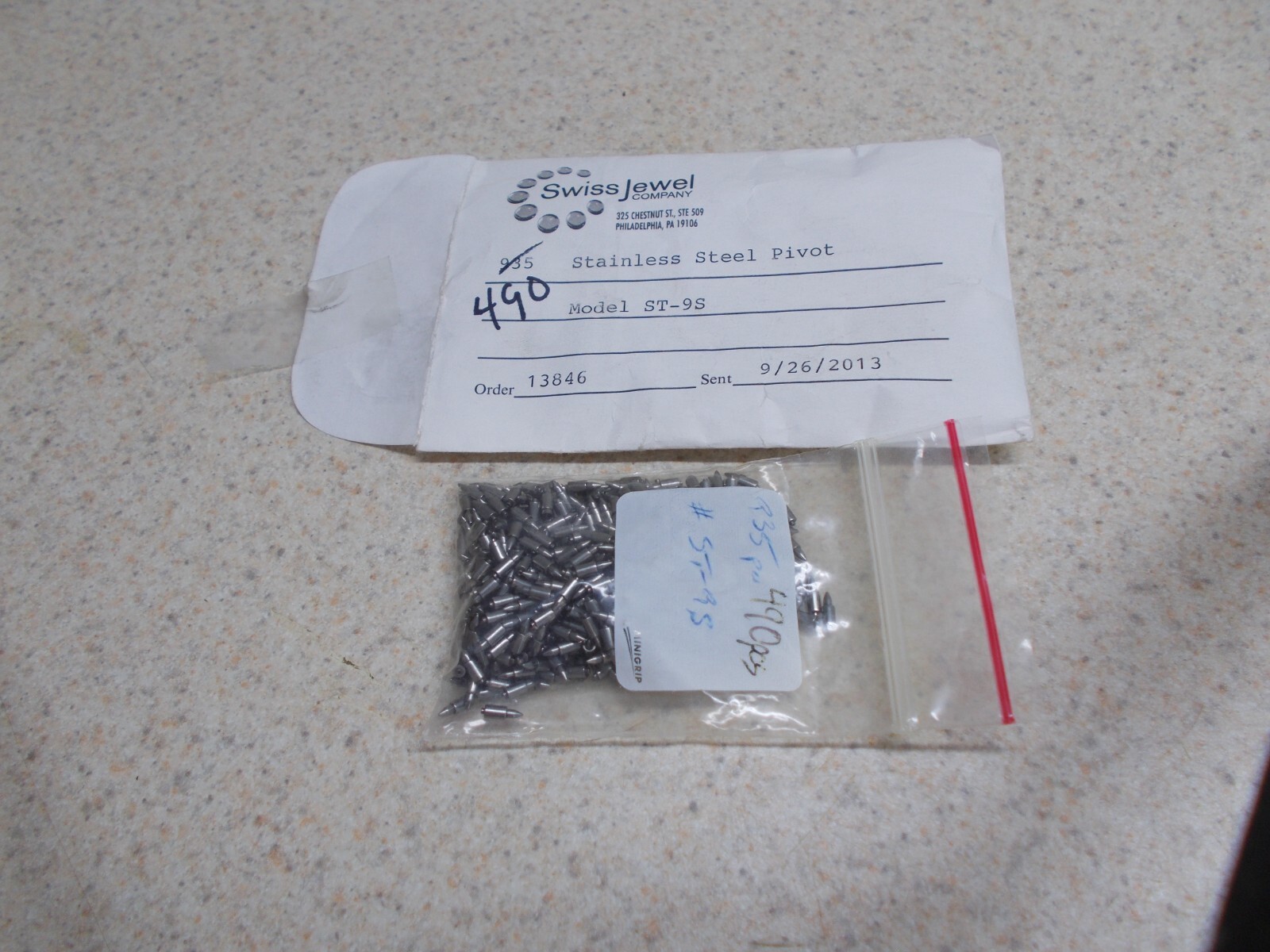 Swiss Jewel ST-9S Stainless Steel Pivot Lot of 490