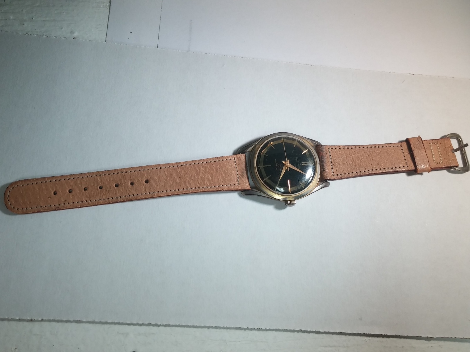 Rocar wrist watch Rubyflex 866 mechanical hand wind, Vintage, 15054, beautiful!