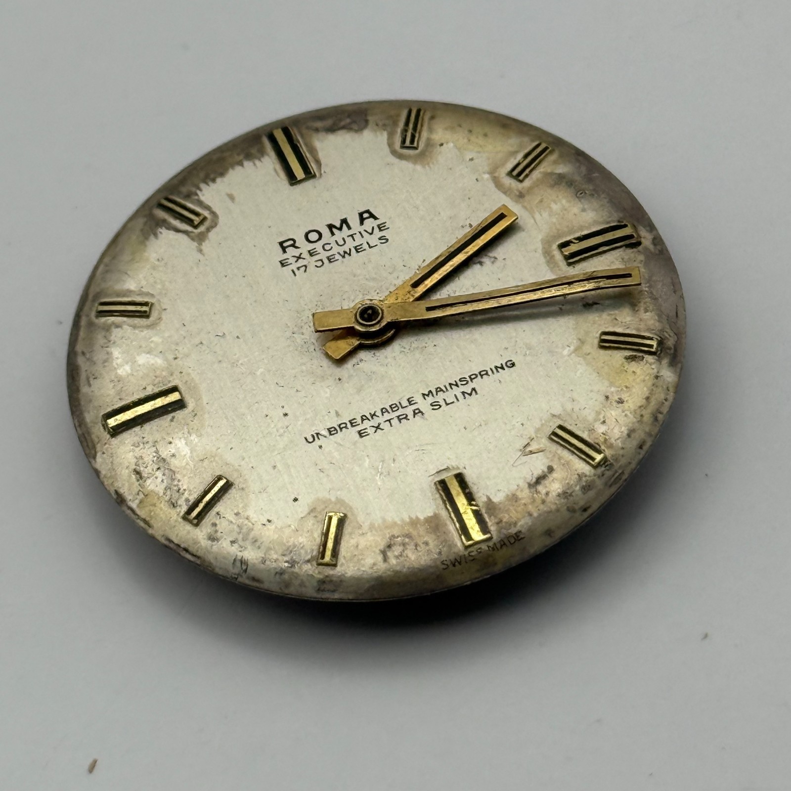 EB 8800 Watch Movement Roma Executive Extra Slim 17 Jewels Swiss Parts 27mm