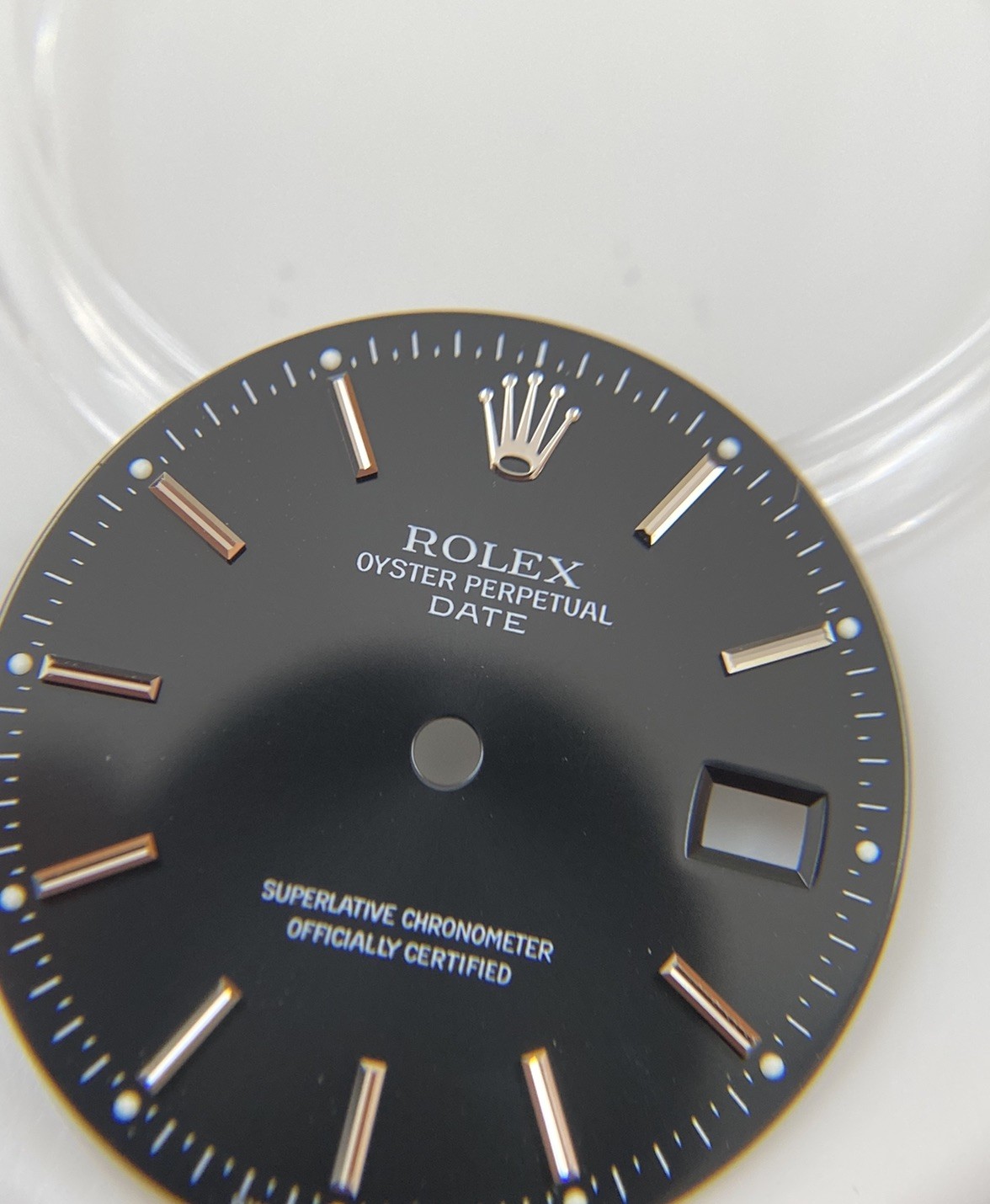 Genuine Rolex 34mm Oyster Perpetual Date 15000 Black/Silver Cal 3035/3135 Dial