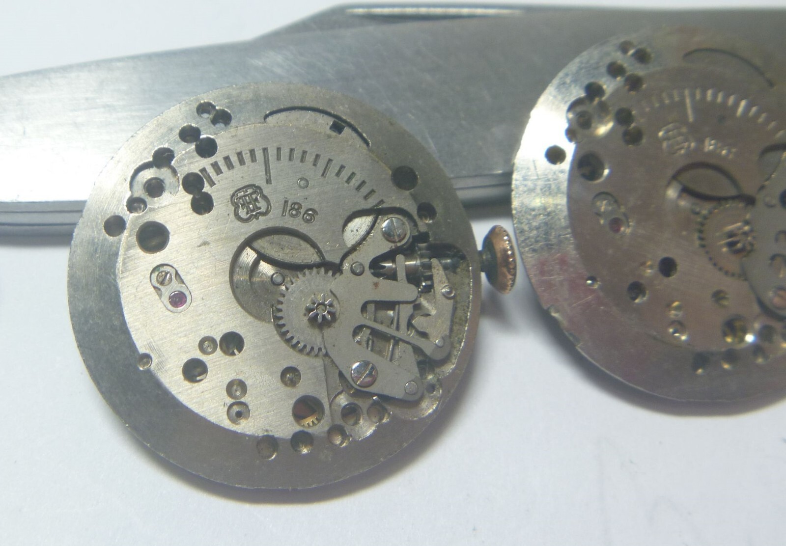 GROUP Lot- 2 1940s-60s Helbros 84 7J Gents Fontainemelon Caliber FHF 186 7 Jewel