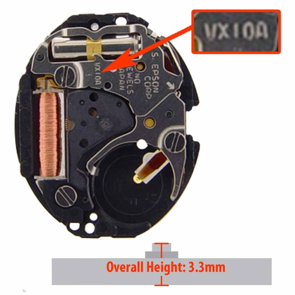 Original Hattori/Seiko/Epson VX10 Japan Quartz Movement (Multiple Heights)