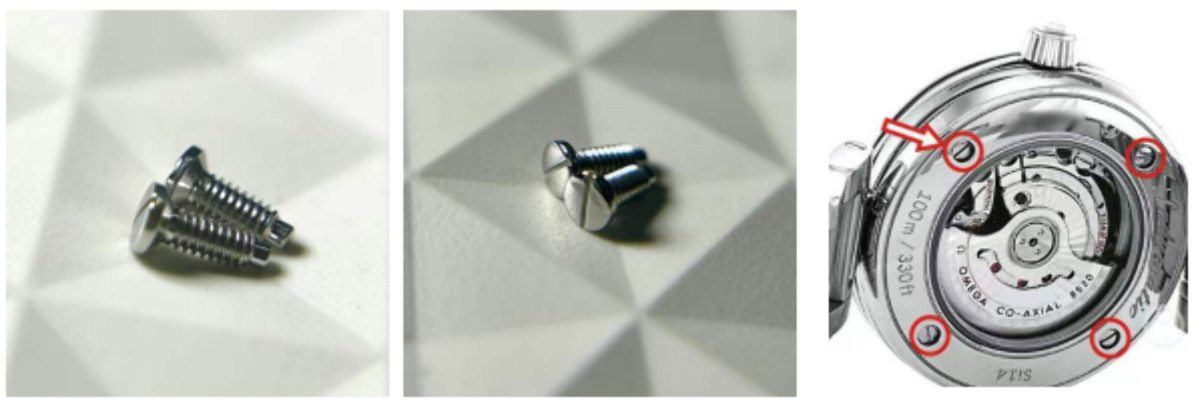 3.75MM SCREW FOR OMEGA DE VILLE SERIES 34MM WATCH CASE 425.30.34 STAINLESS STEEL