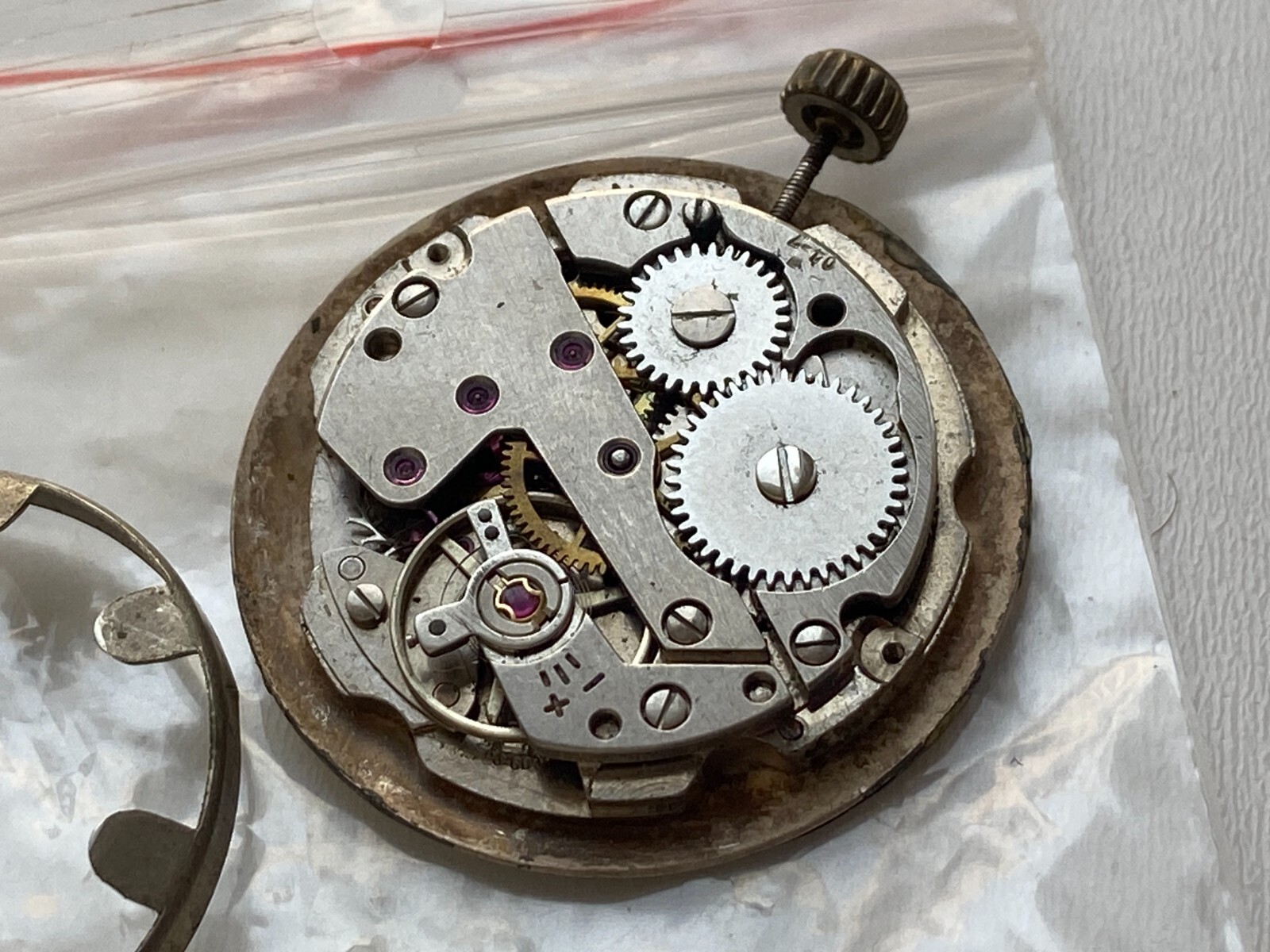 VINTAGE MEN WATCH MOVMENT JAZ 15 JEWELS FRANCE MADE CAL FE 233-60 E PARTS