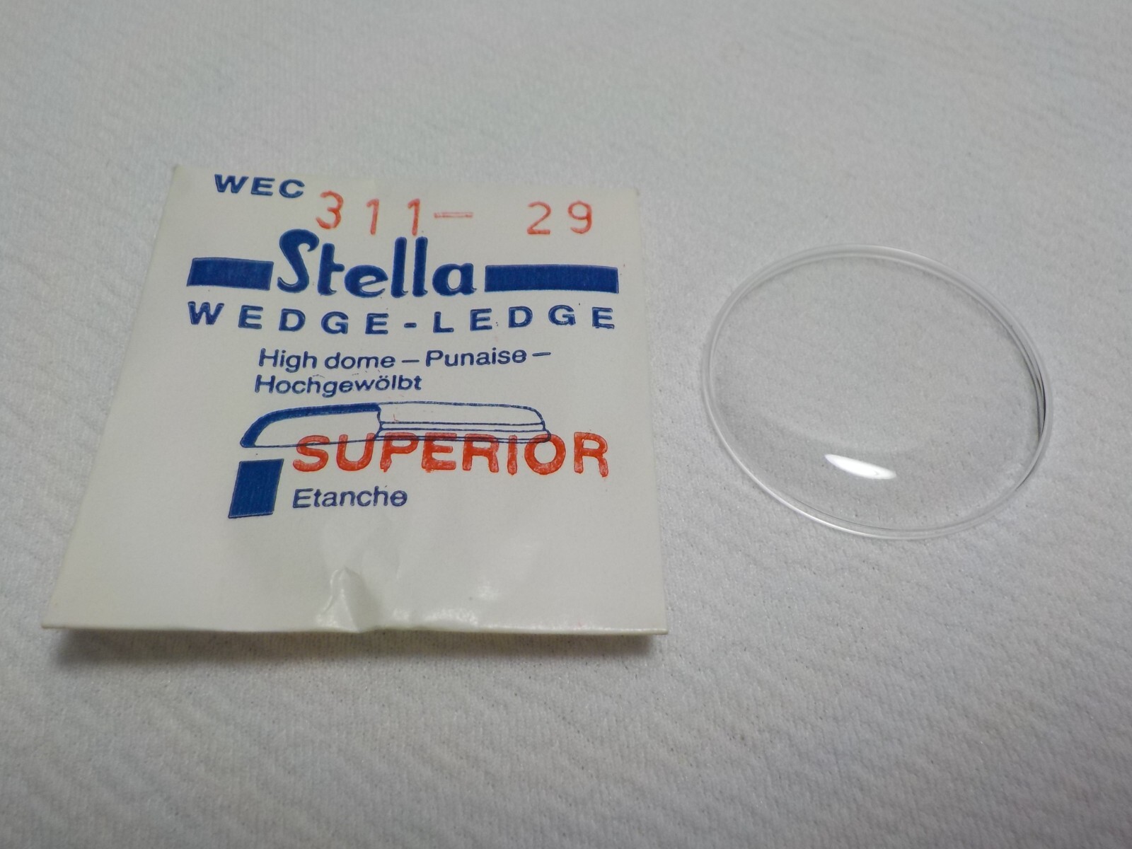 STELLA ROUND WATCH CRYSTAL WATCHMAKER REPLACEMENT PART 311 29 WEC #196