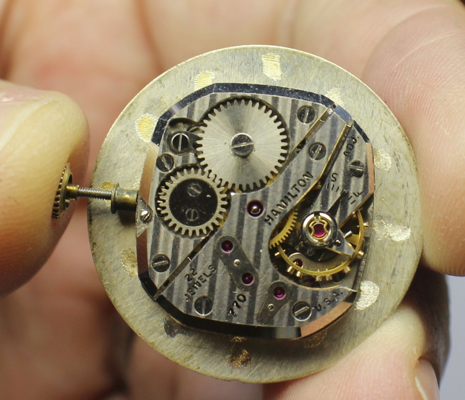 1960s Hamilton Blaw-Knox Watch Cal 770 22J Movement Mens Service Award *NICE*
