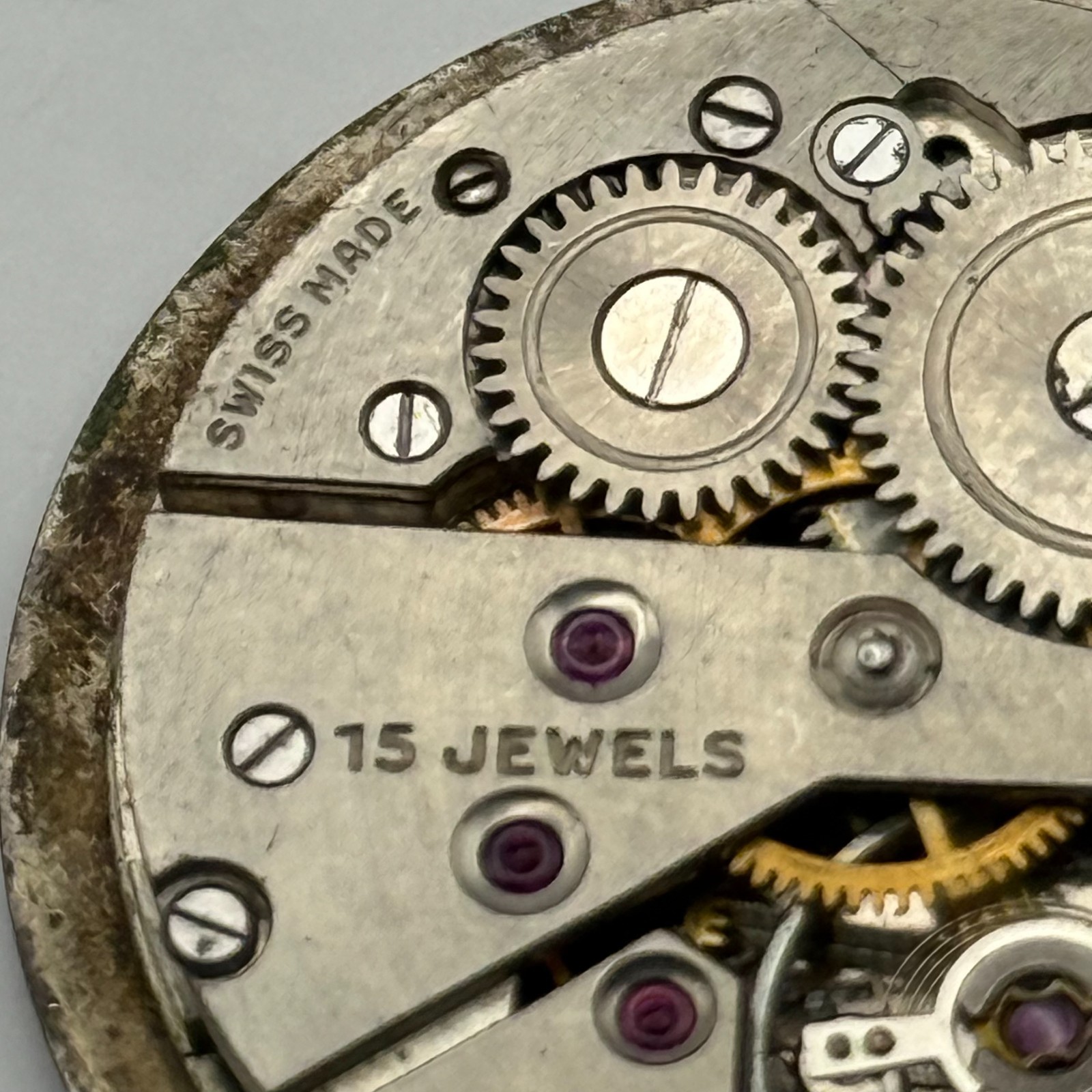 AS 1203 ? Watch Movement A. Schild 15 Jewels Swiss Manual Wind Parts Repair 27mm