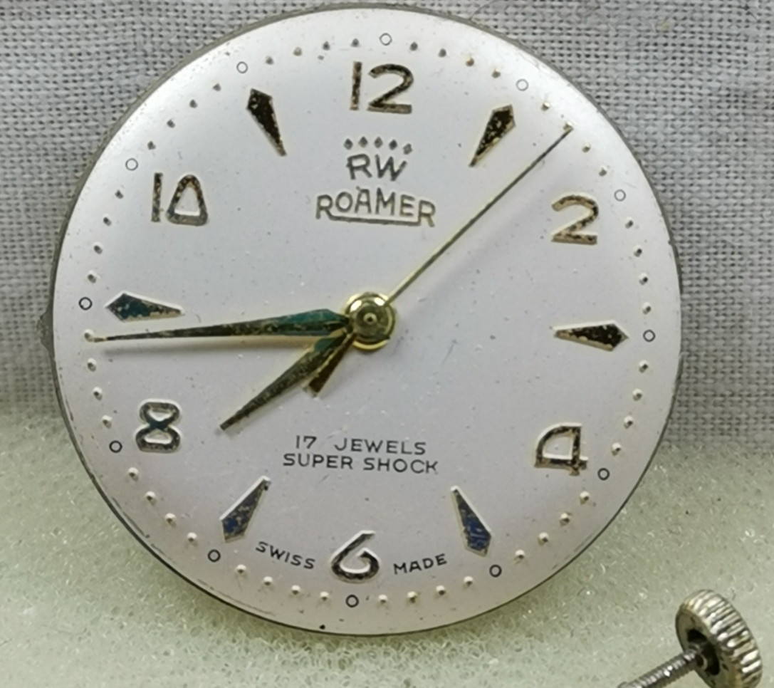 Roamer RW 17J Cal. MST 372 Swiss Wristwatch Movement Parts/ Repair!