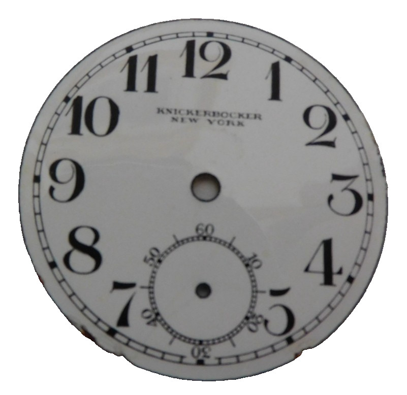 POCKET WATCH DIAL KNICKERBOCKER NEW YORK. USED
