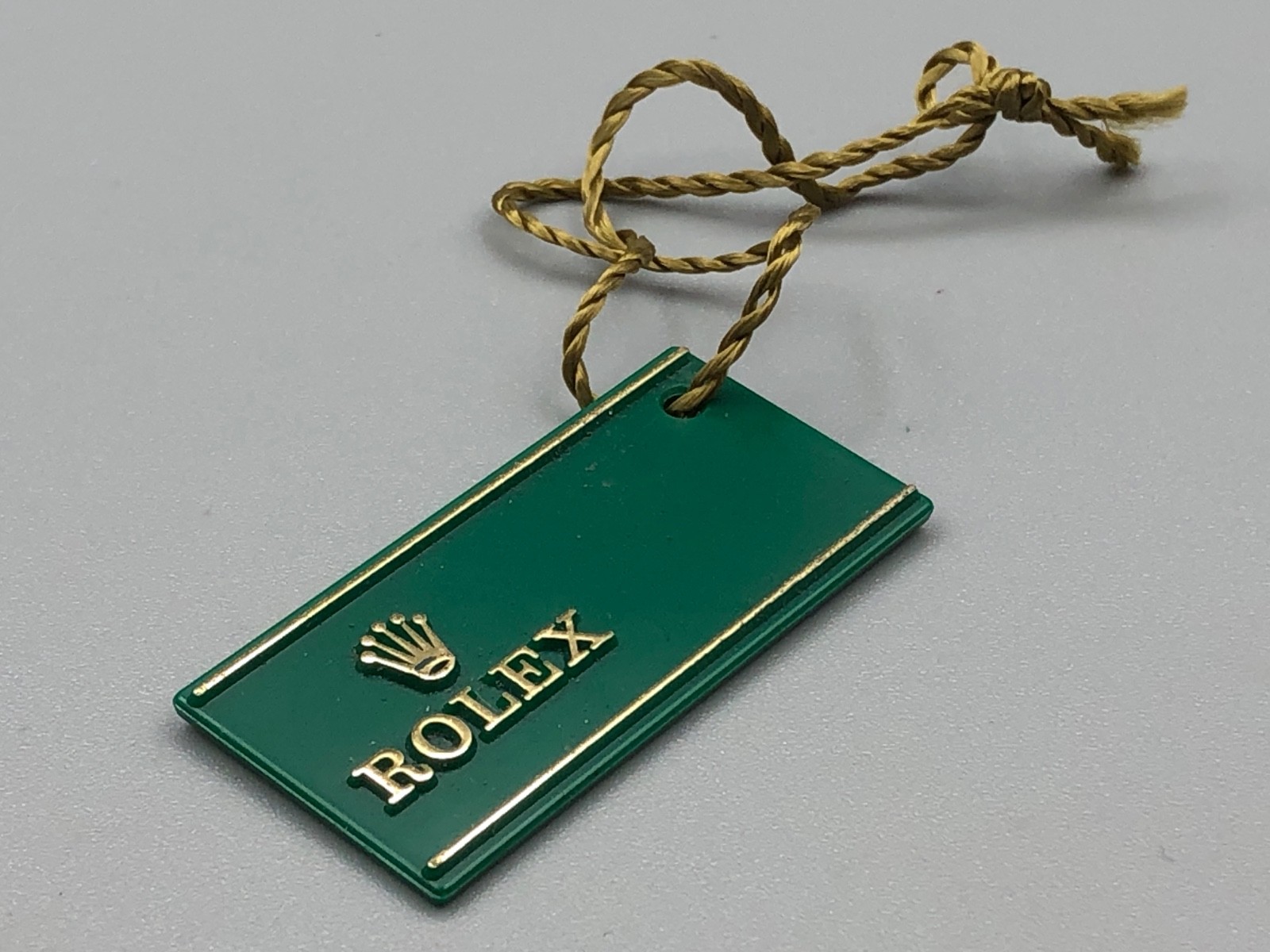 VINTAGE 1980s 80s GENUINE ROLEX PLAIN GREEN HANG TAG AIR KING OYSTER PERPETUAL