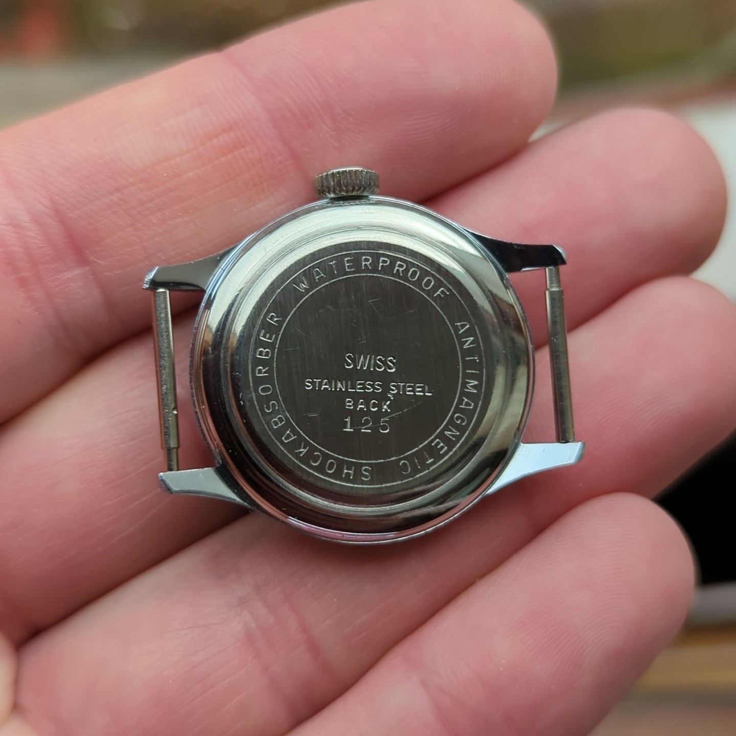 A. Nicolet Vintage 1940s Waterproof Watch Case NOS Swiss 31mm Patent (REF:WC)