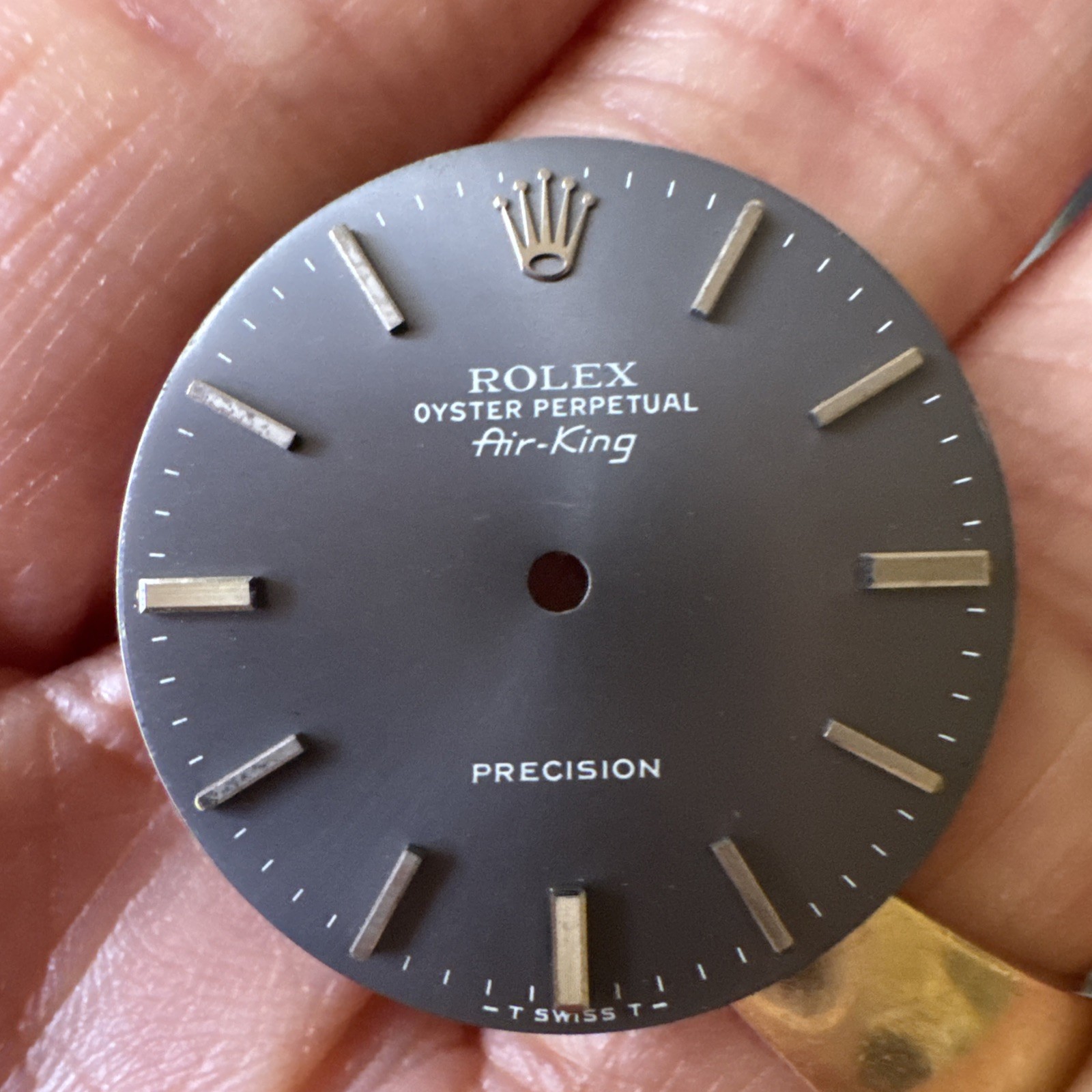 Vintage Rare Rolex Oyster Air King London Sky Grey Dial
