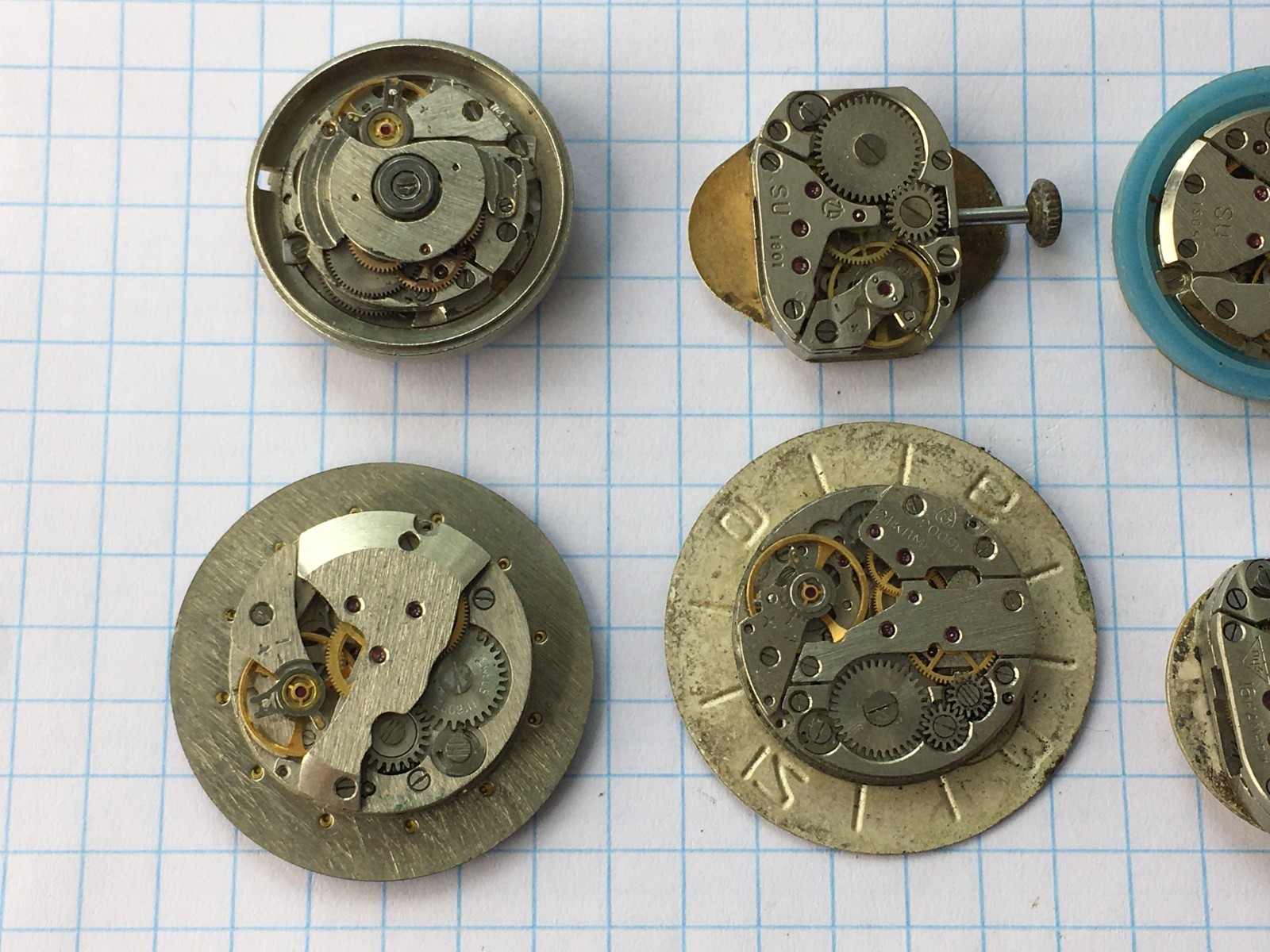 MOVEMENTS (20pcs) FOR Women’s WRIST WATCH Luch Zarya Slava USSR for parts