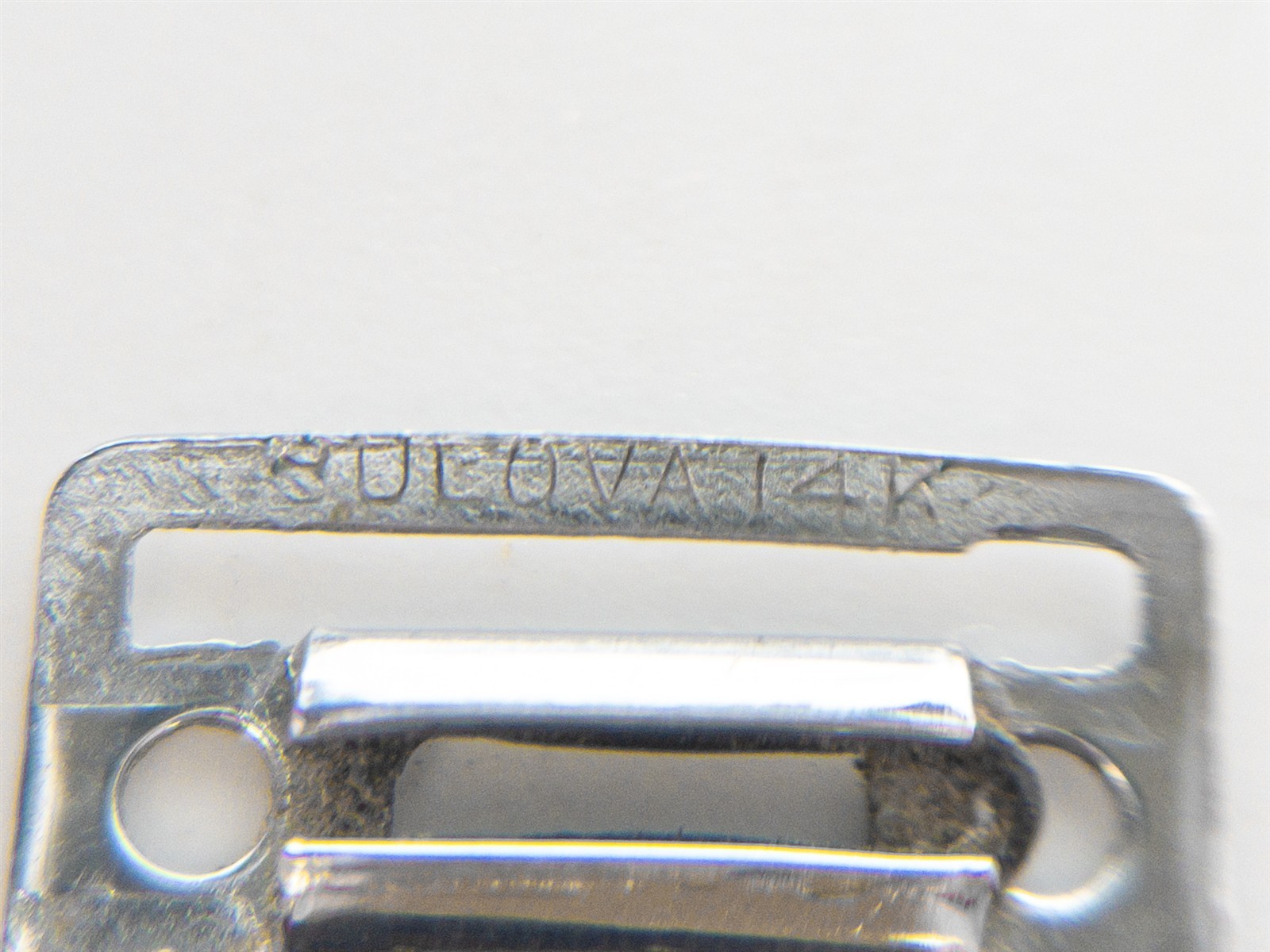 Antique 1920s BULOVA Signed 14k White Gold Filigree WATCH RIBBON BUCKLE SET