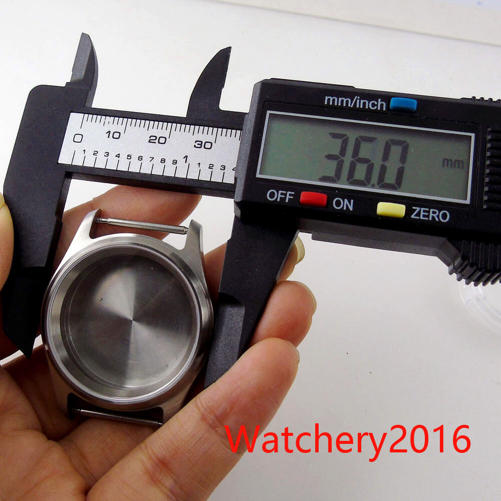 36mm Tandorio Sapphire Glass Watch Case Dial For NH35A NH36 Autoamtic Mens Watch