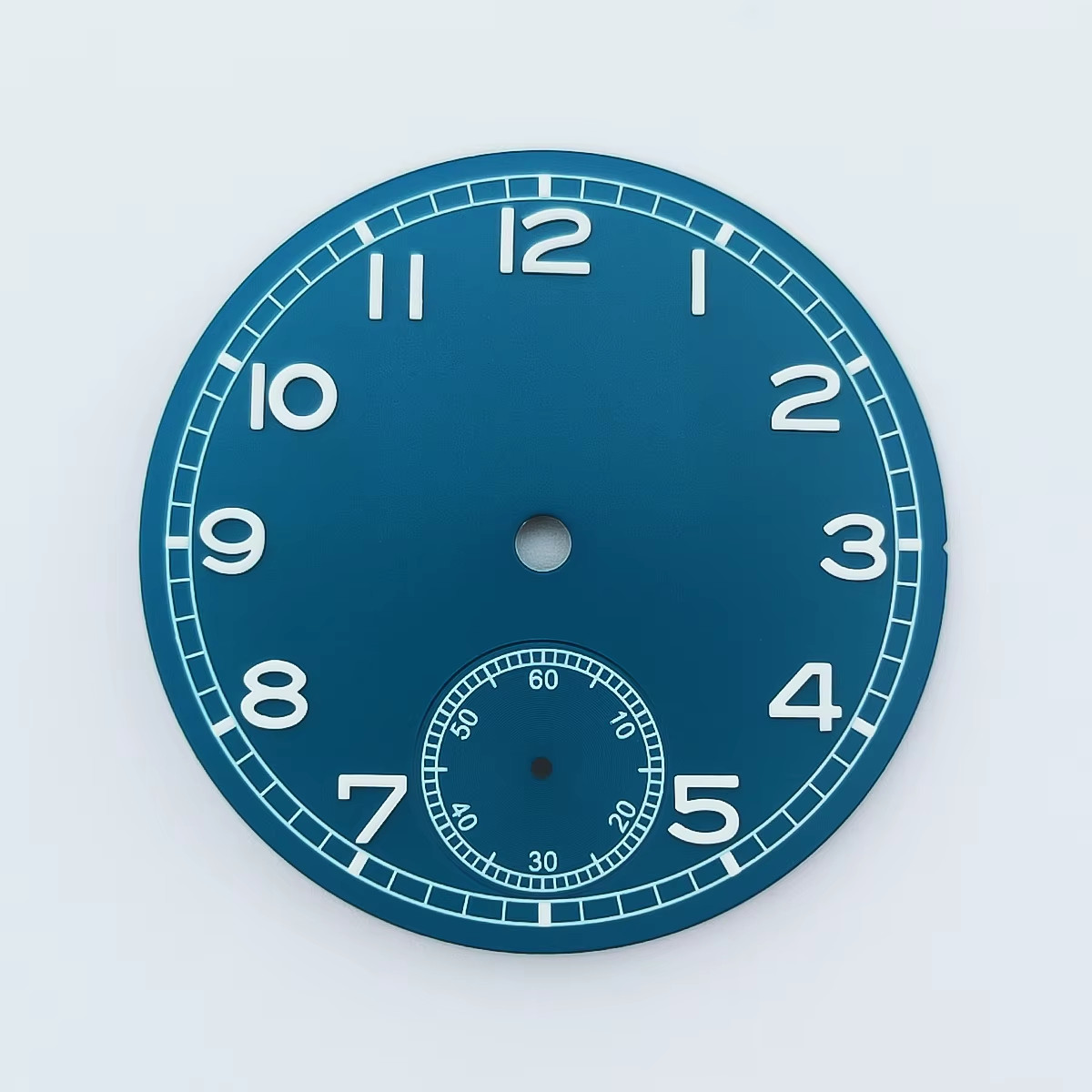 37Mm Black White Blue Watch Dial Luminous Fit ETA 6498 ST3621 Series Movement
