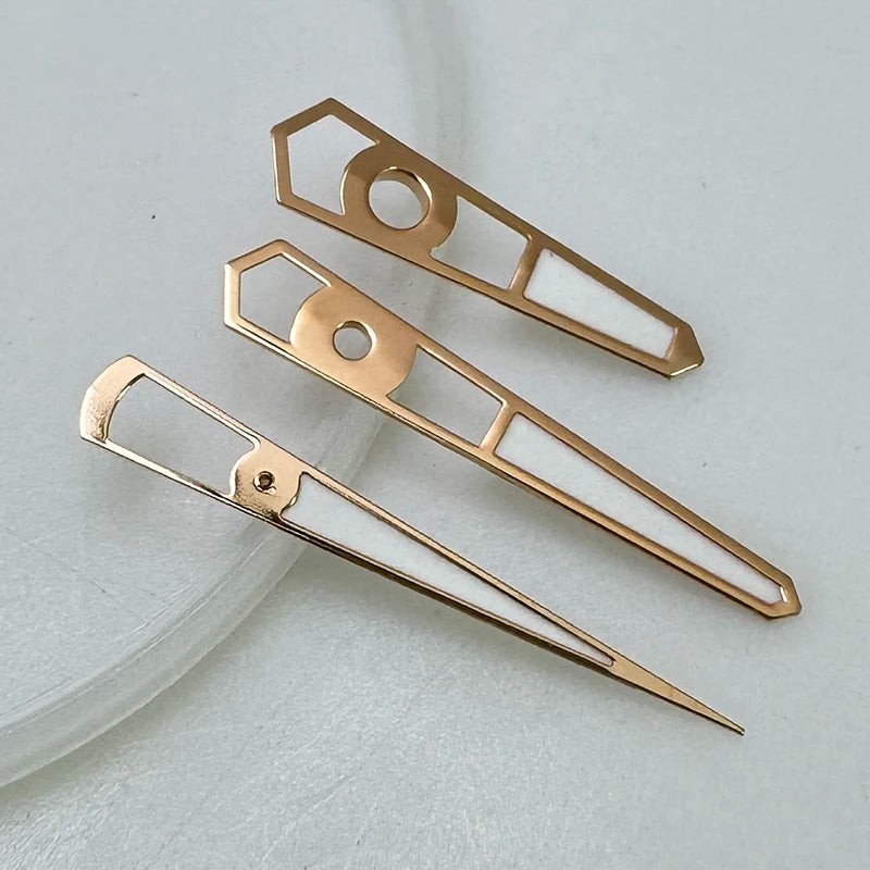 Silver/Gold/Rose Gold Green Luminous Receiving Watch Hands for NH35A/NH36/4R/7S