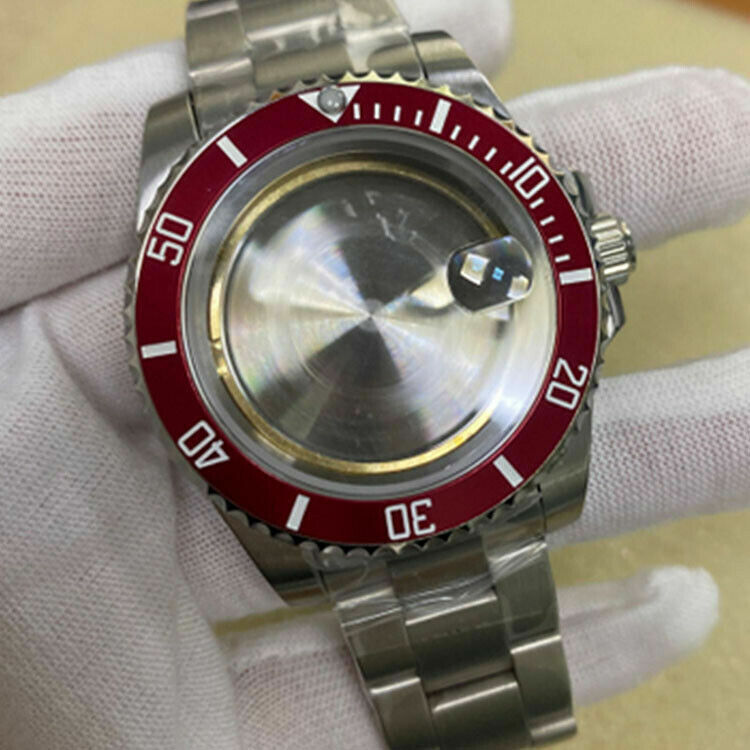40MM Stainless Steel Bezel Watch Case w/ Band Strap for ETA 2836 Watch Movement