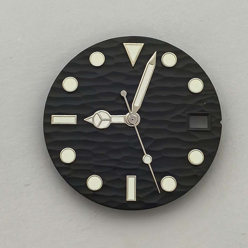 Green Luminous Watch Dial + Watch Hands Accessories for NH35/NH36/4R/7S Movement