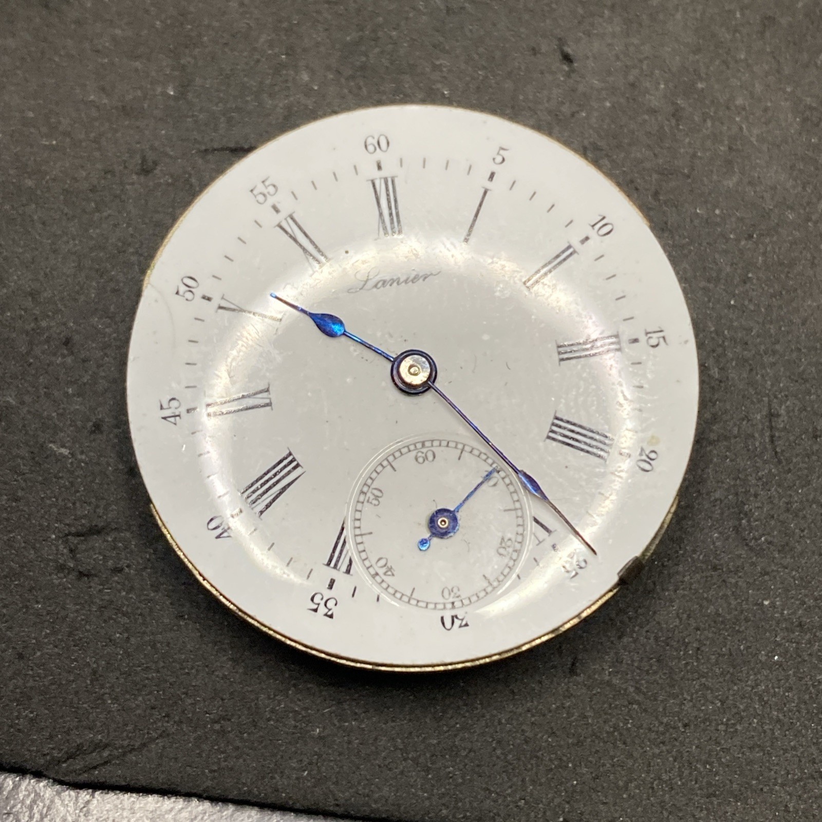 Lanier Pocket Watch Movement Size 0s Swiss Hunter Antique Parts F8563