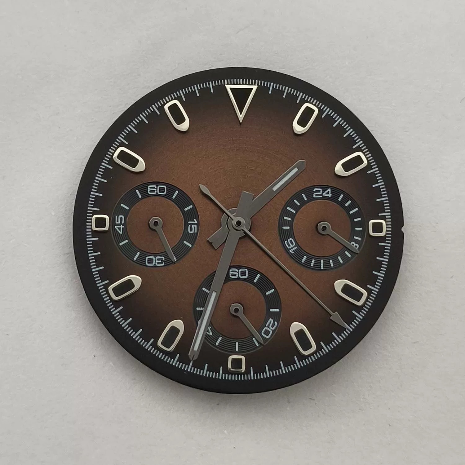 29.5mm Gradient color Watch Dial + Hands Green Luminous For VK63 Movement