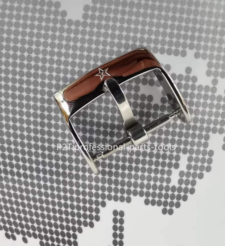 16mm / 18mm Original Stainless Steel Zenith Pin Buckle Polished Clasp