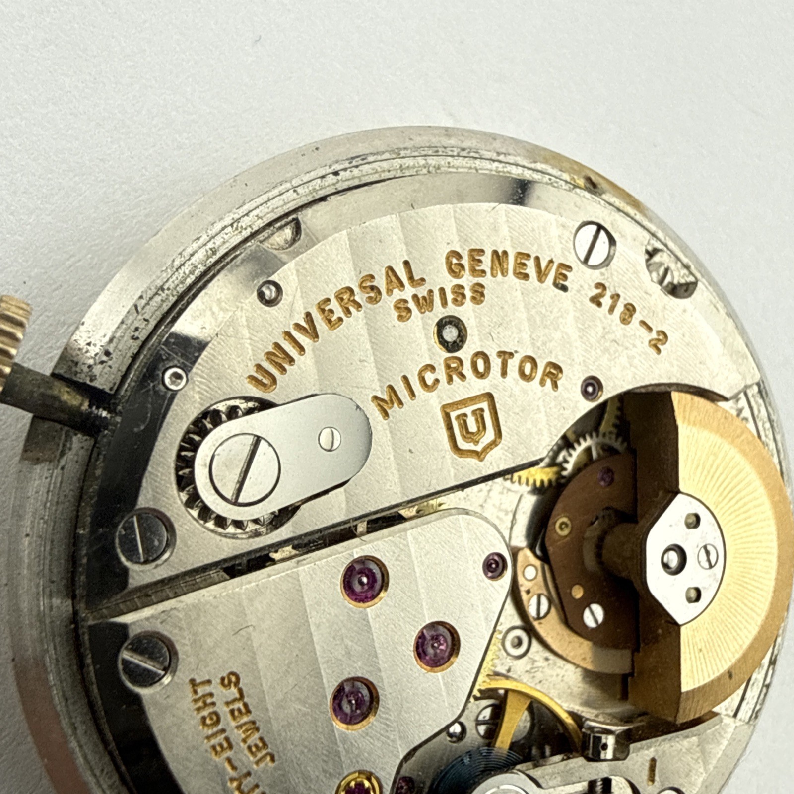 Universal Geneve Microtor Cal. 218-2 Movement & Dial – For Repsir Good Balance