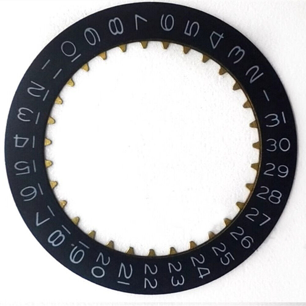 Date Disk Wheel Black Grey Font for Dandong 7770 Watch with Date at 3