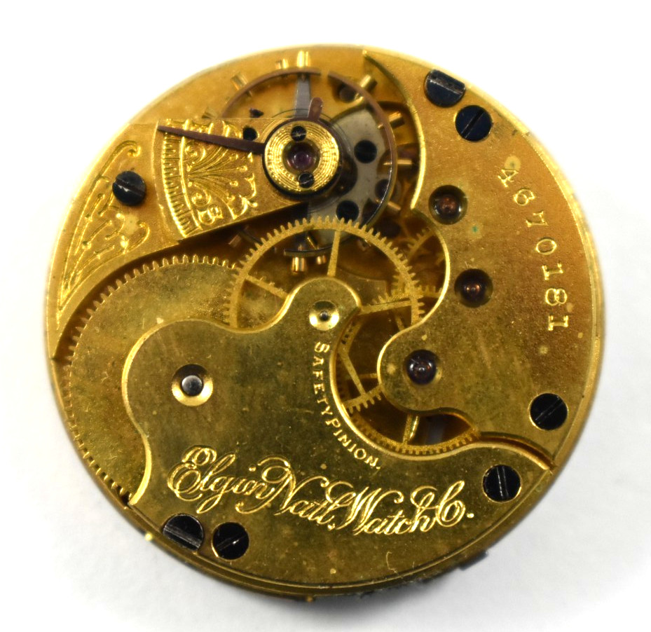 Vintage Elgin Grade 113 0s 11J Hunting Pocket Watch Movement lot.v10