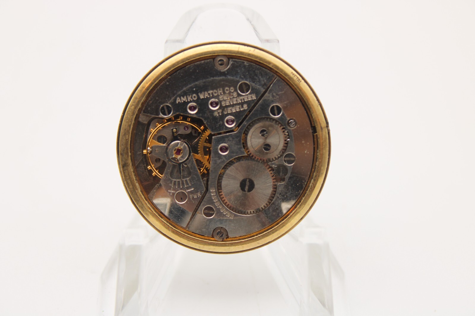PIQUETTE INCABLOC WATCH MOVEMENT FWR (AMKO WATCH CO) SWISS 17j 30.4mm (KL3)