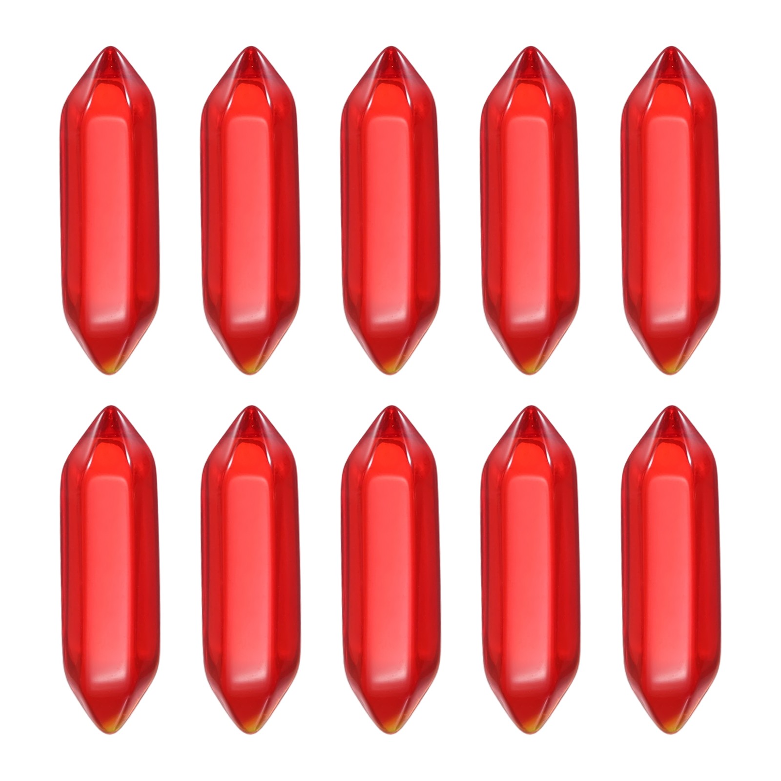 10 Pack Clear Red Agate Quartz Crystals, Polished Crystals Bulk