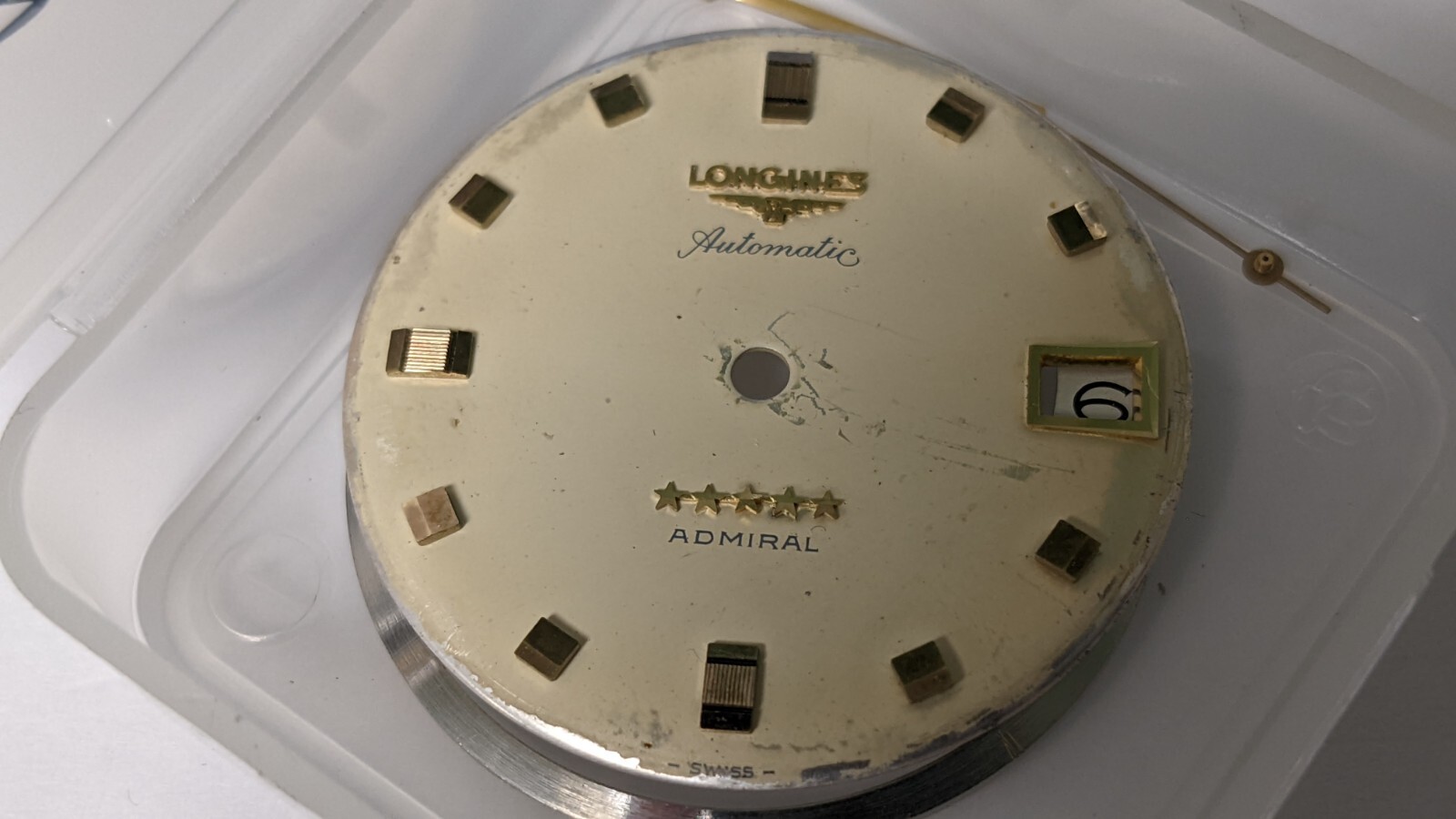 Longines Automatic ADMIRAL YELLOW DIAL date window, 3 hands AND CALENDAR DATE DI