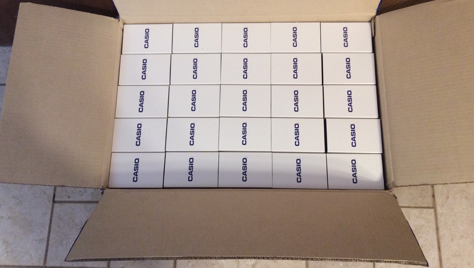 Lot 50 New Casio Display Watch Box-Blue Gift Box Watch Cradle Inst.Manul BOX