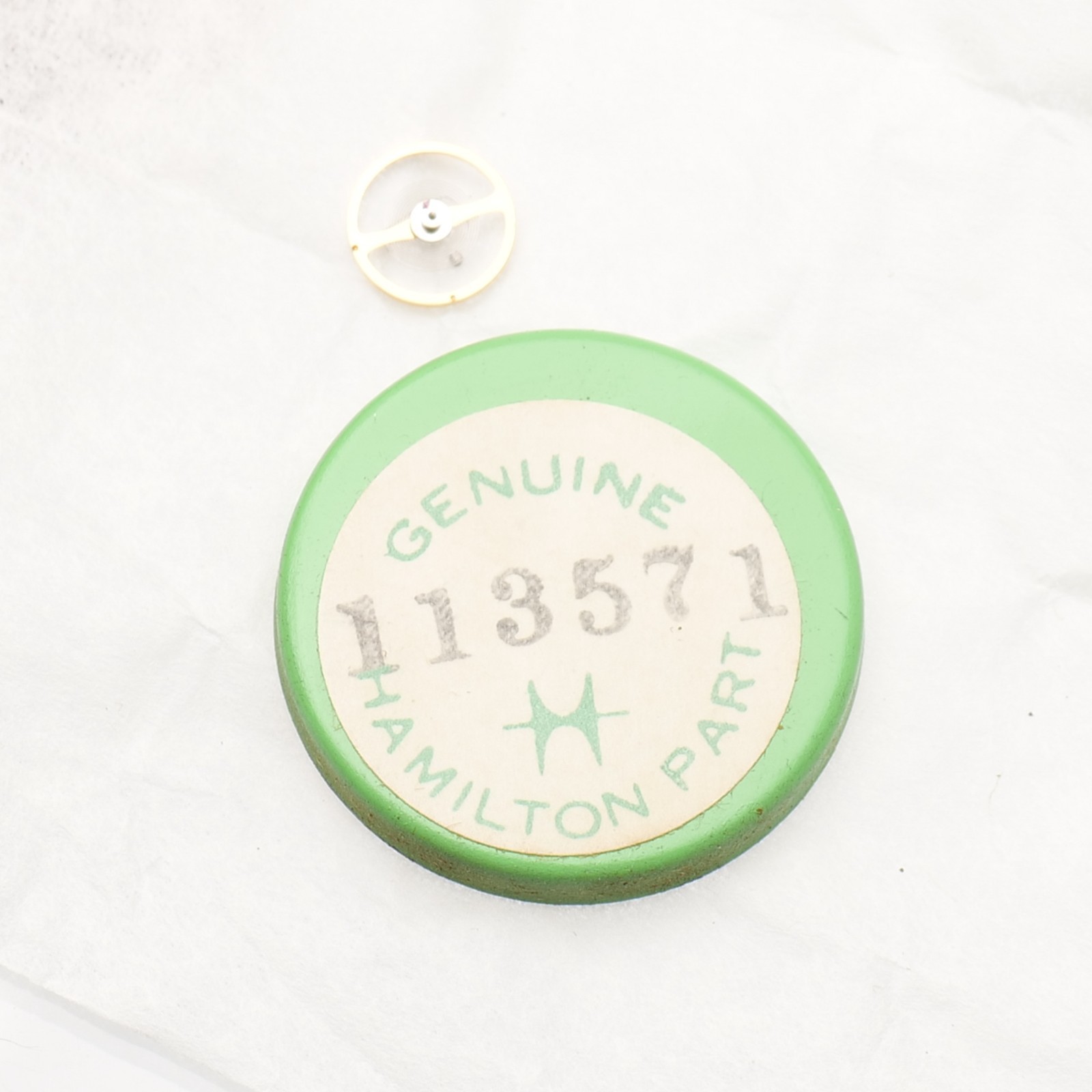 Hamilton 113571 Balance Wheel Complete Grade 995 Genuine NOS (G18D23)