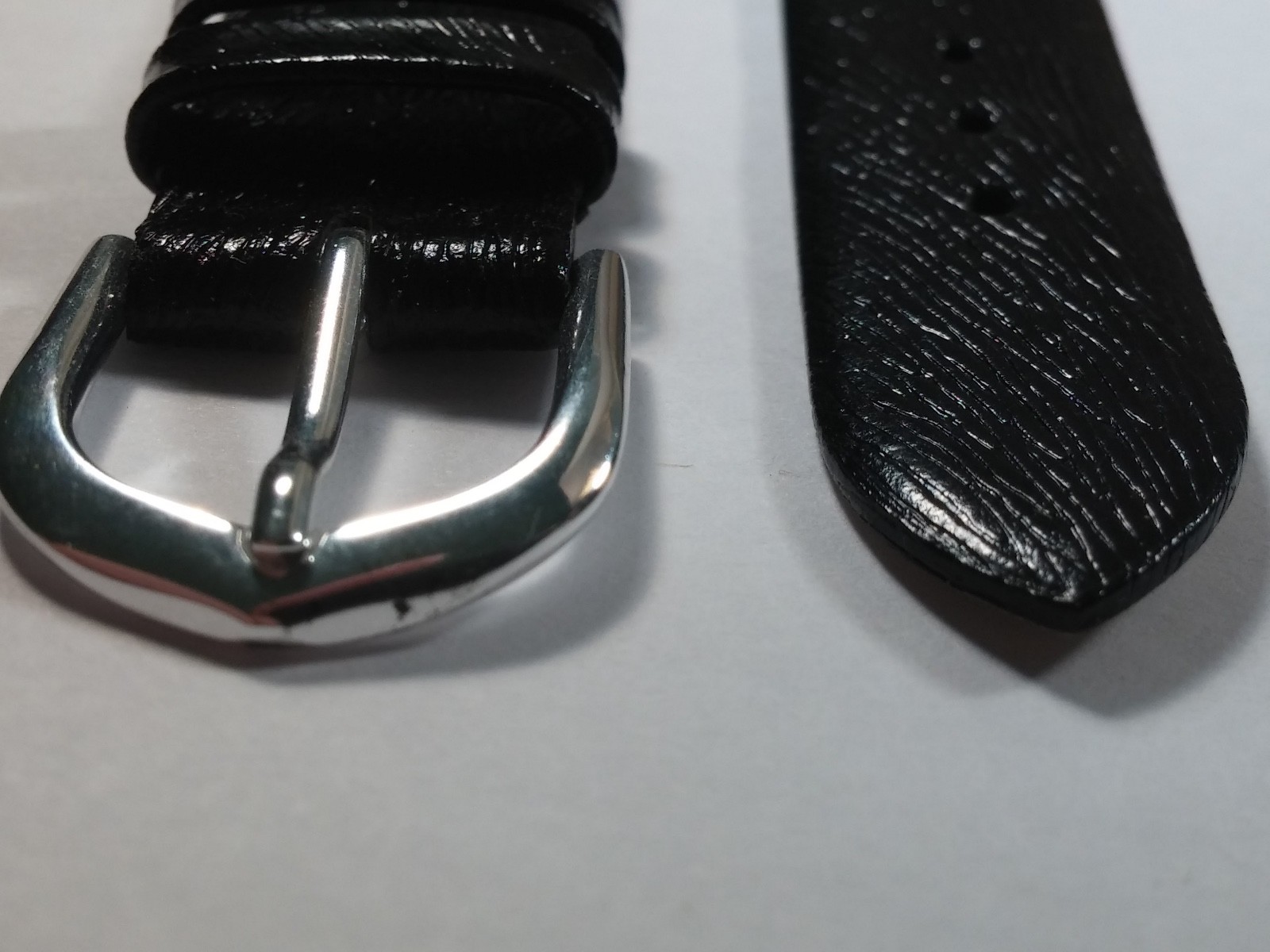 Fendi Band/Strap BLACK genuine leather, 15/14mm, lengths 60/100mm