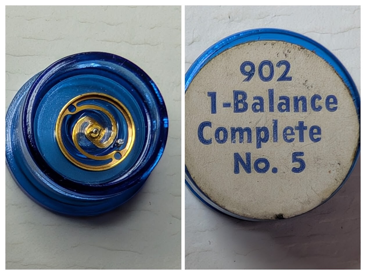NOS Elgin 902 Complete Balance Watchmaker Replacement Part