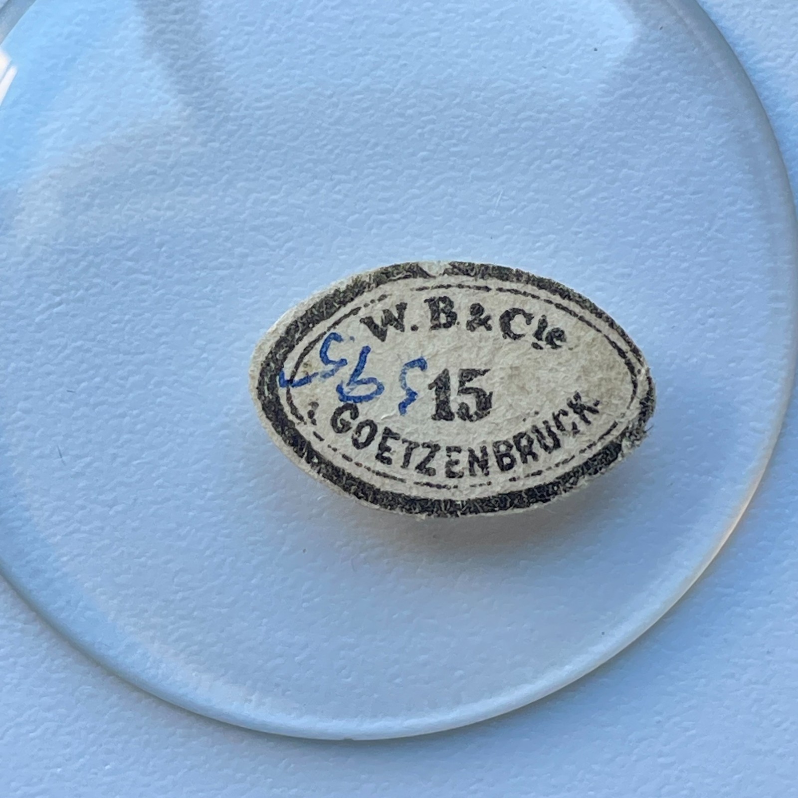 W.B.&Cie Mineral Watch Crystal 15 Size 39.4mm Vintage Replacement Parts NOS