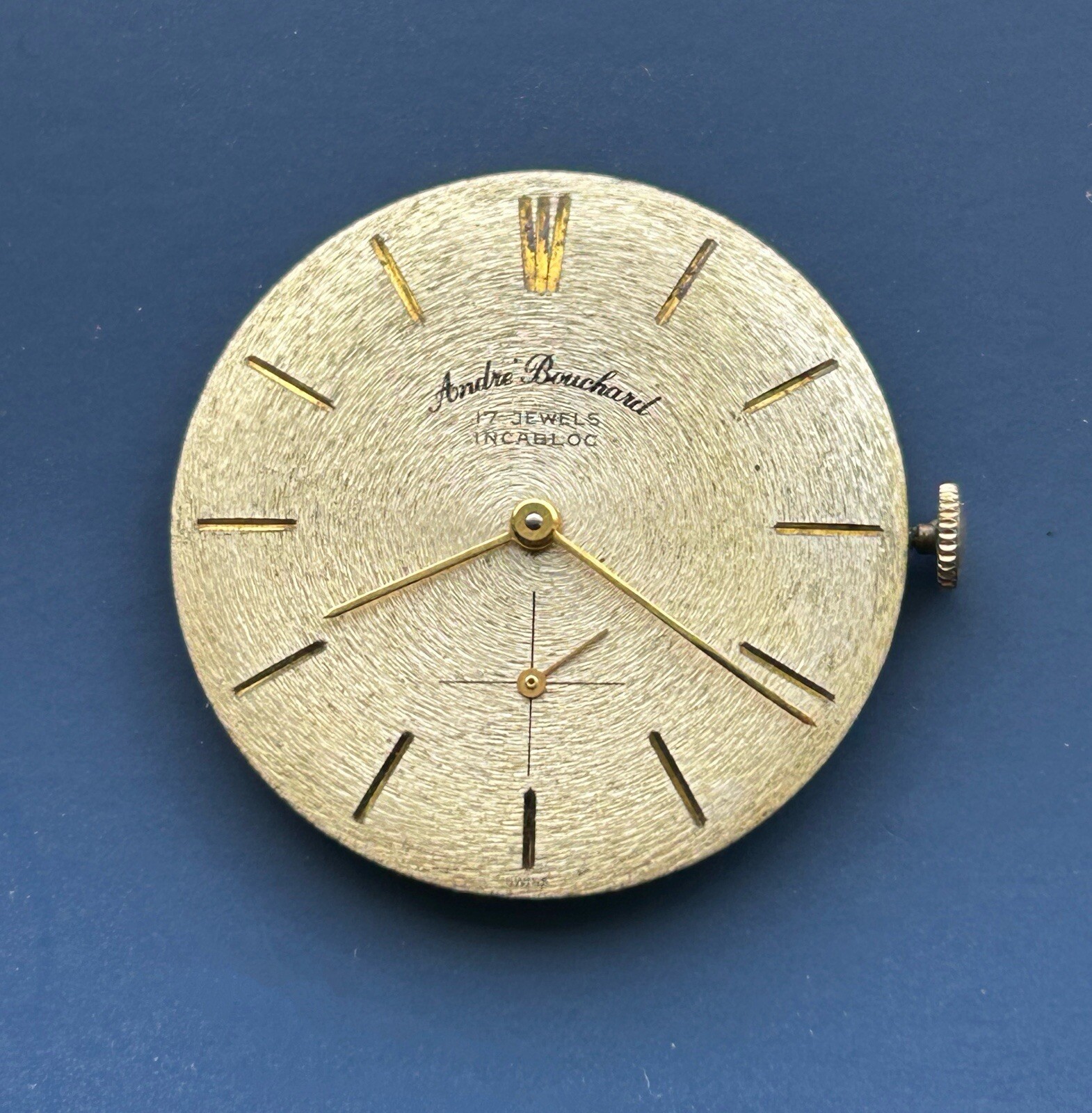 VINTAGE Andre Bouchard CALIBER P330 WATCH MOVEMENT FOR PARTS RUNS