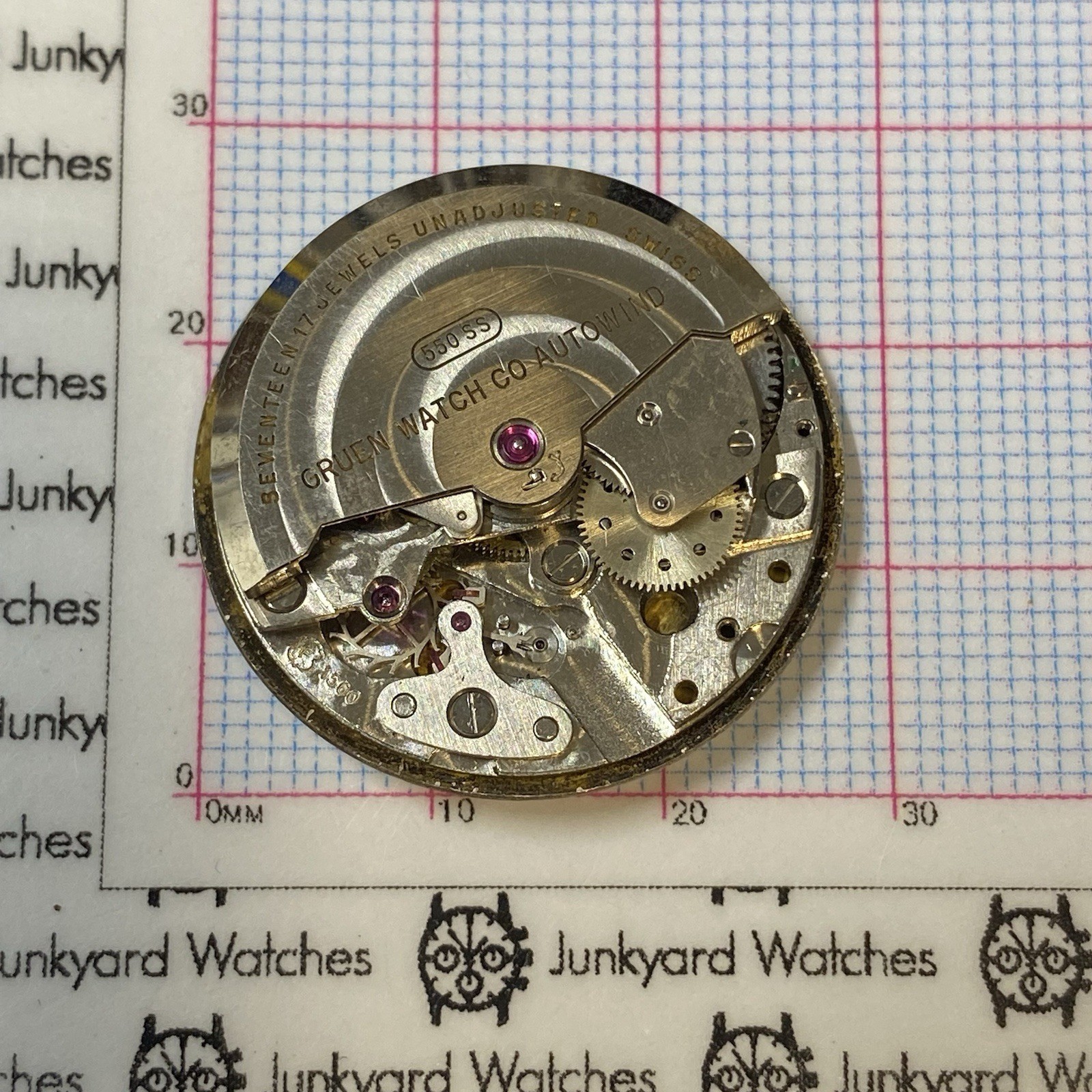 Gruen Precision Felsa F 1560 Watch Movement Repair Parts Automatic Swiss 550 SS