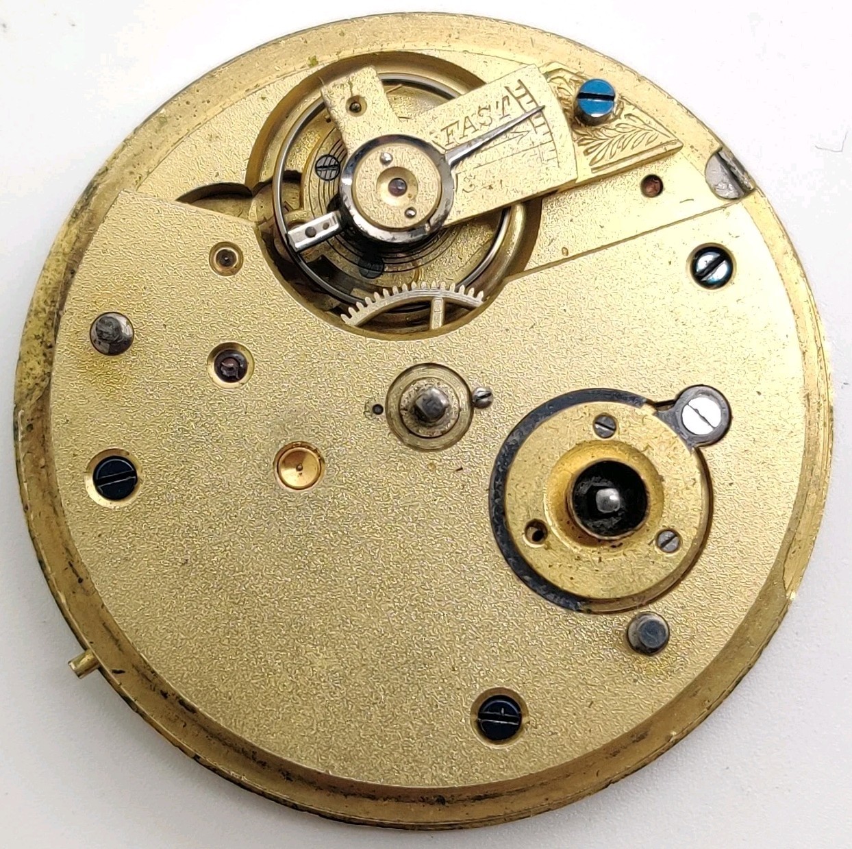 Vintage High Grade Pocket watch movement Runs for repair 46.85mm
