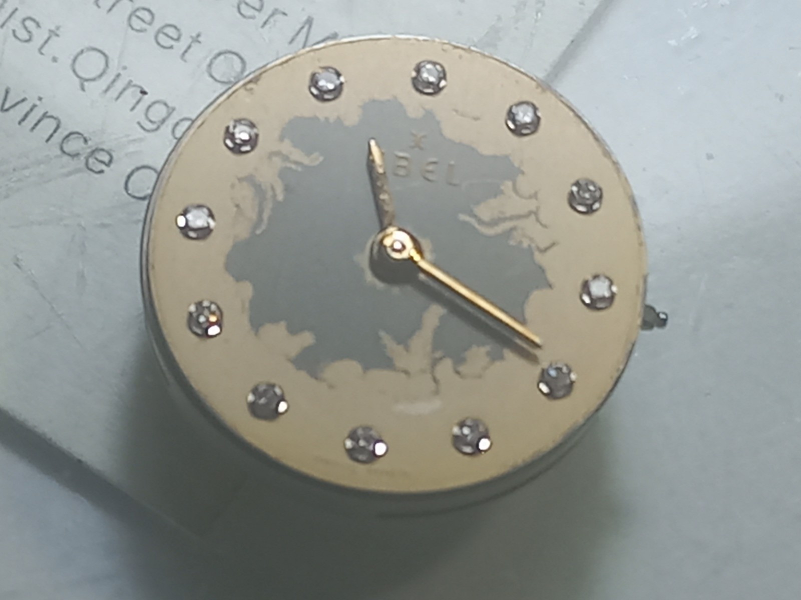 EBEL CARTIER Cal 057 Ladies quartz watch movement with diamonds dial and hands.
