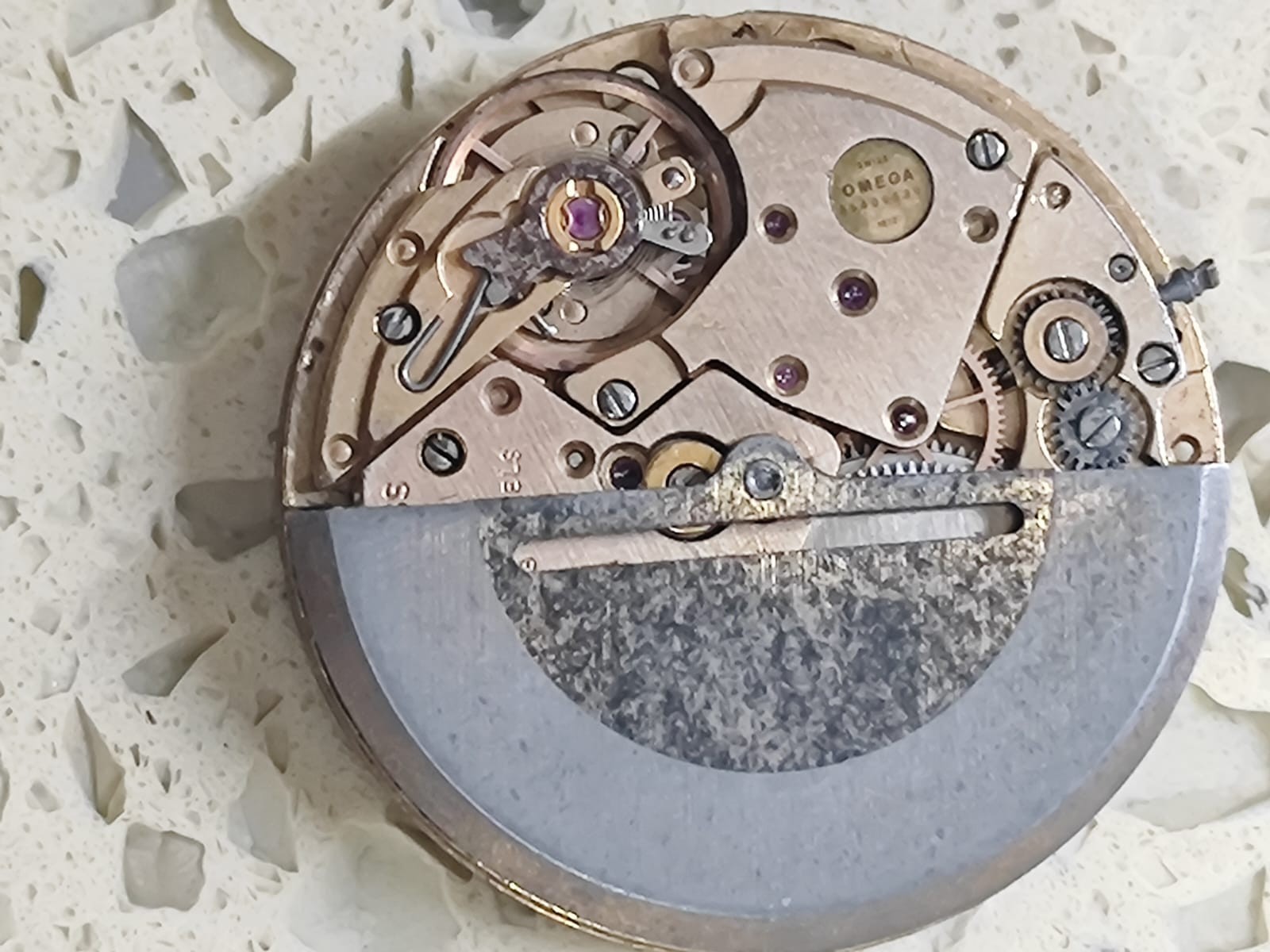 OMEGA Cal 1012 Incomplete Movement Working for parts fit for 1010/1020/1022