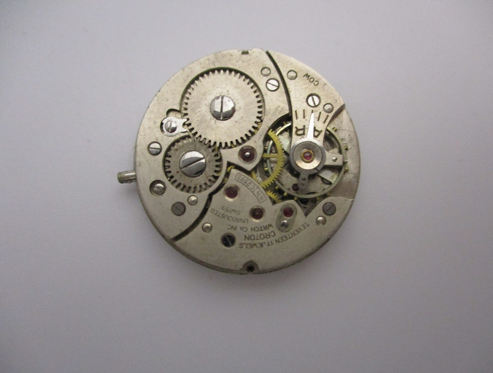 Rare Vintage Croton Watch Co. Nivada N14 Phenix 140 Wristwatch Movement 17 Jewel