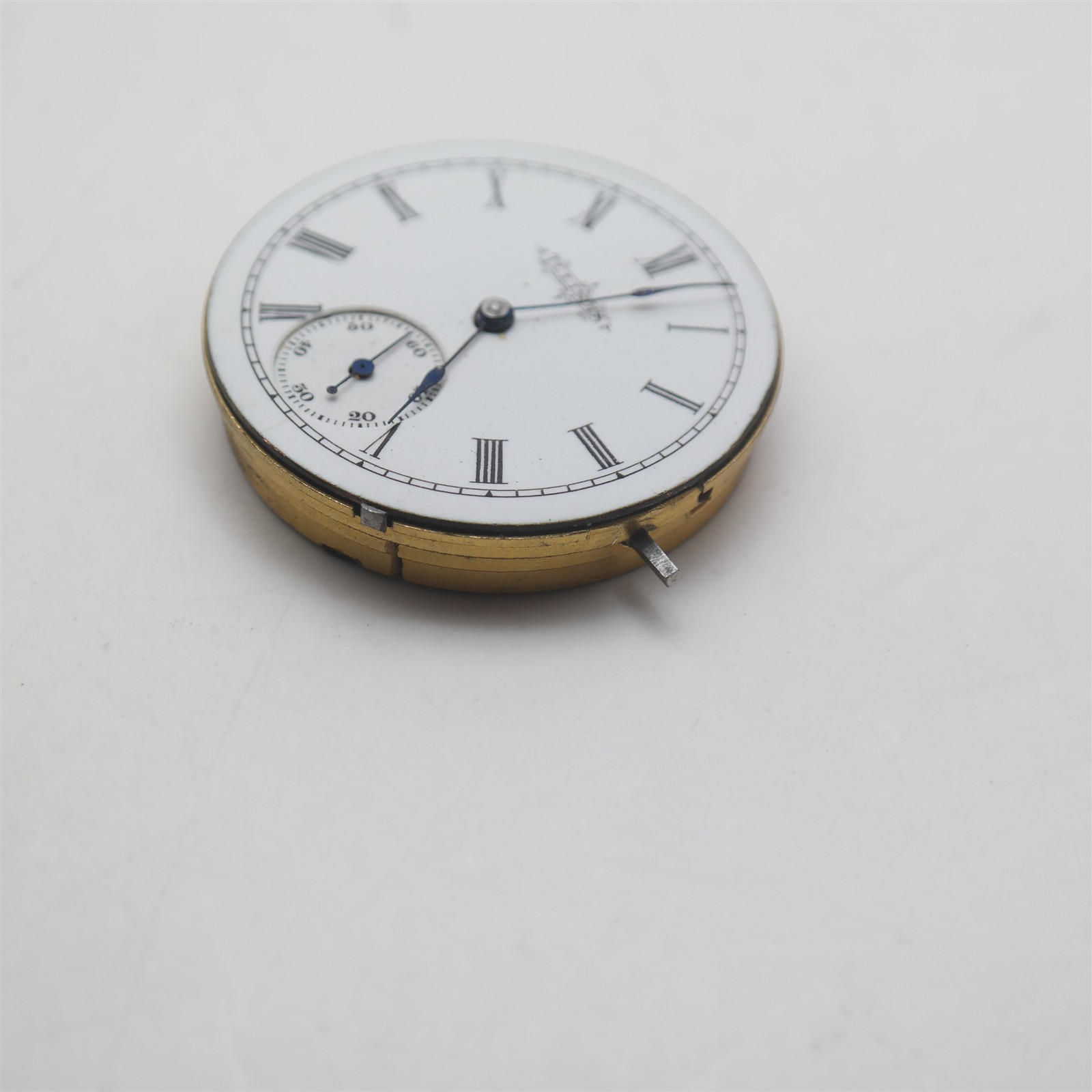 Vtg Illinois Pocket watch movement W/ Dial & Hands Springfield 787950 (READ)