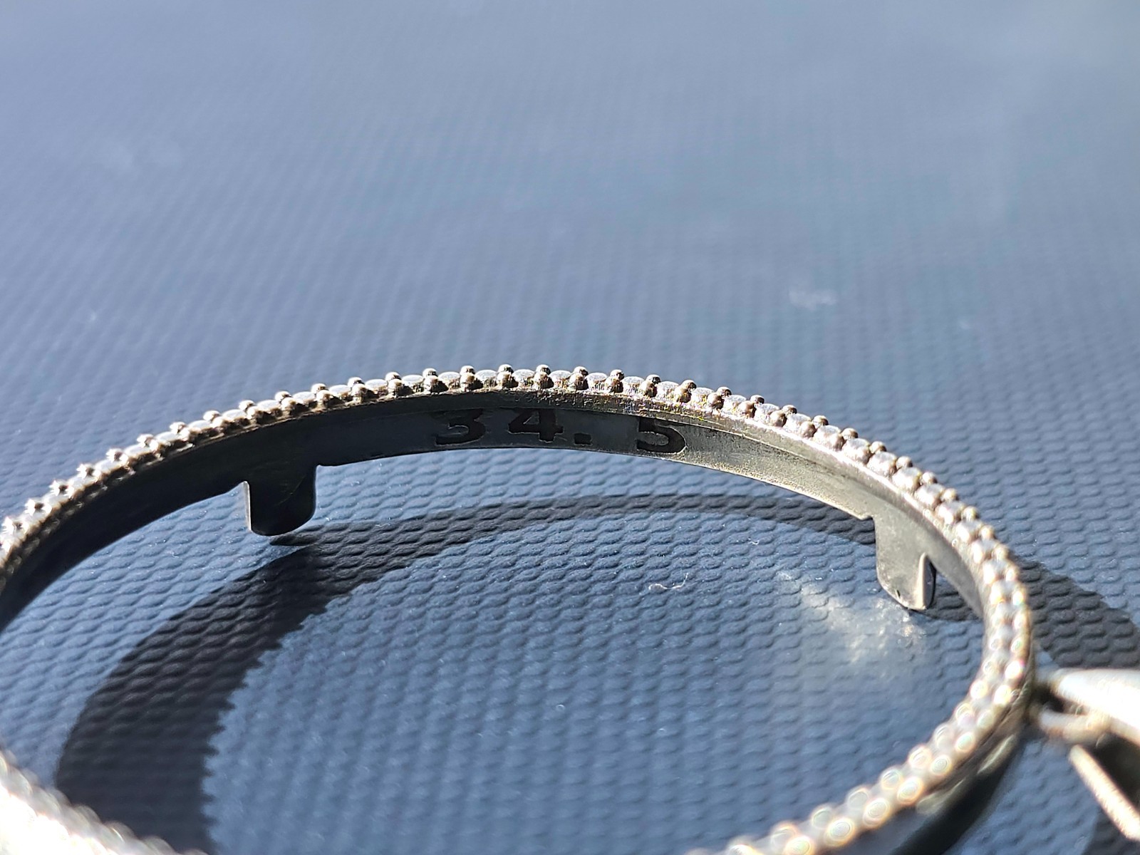 925 Sterling Silver Prong Back Illusion Edge Bezel for 34mm Mexican 1 Peso Coins